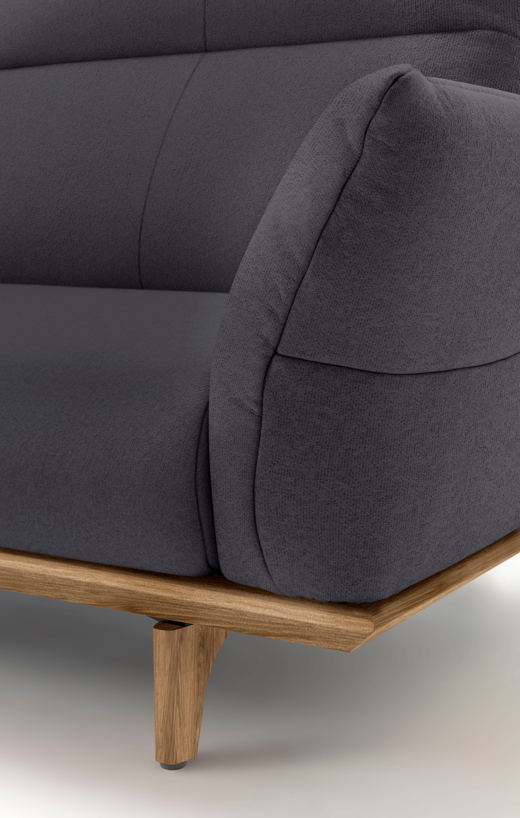 hülsta sofa 4-Sitzer »hs.460«, Sockel in Nussbaum, Füße Nussbaum, Breite 248 cm