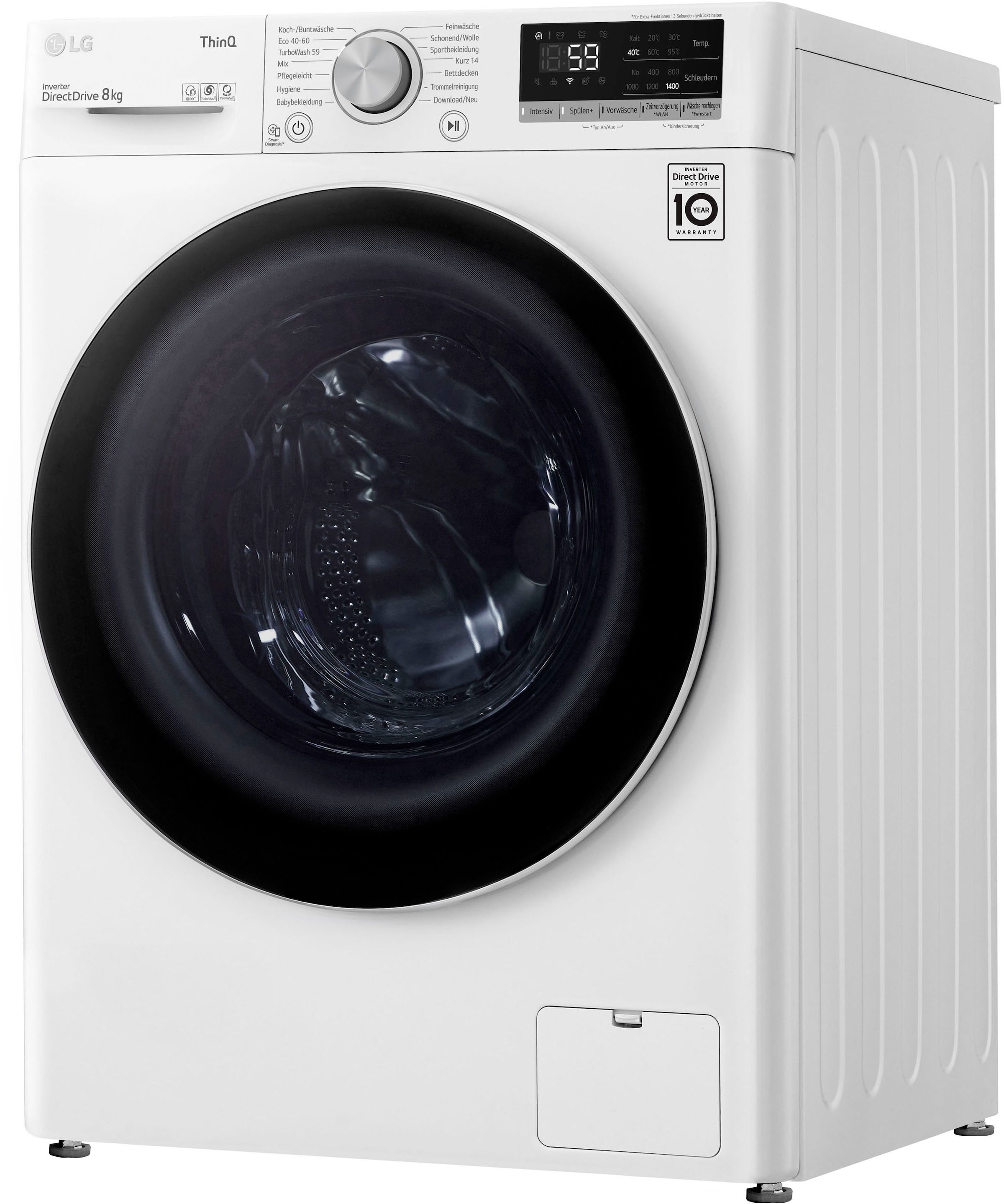 LG Waschmaschine »F4WV408S0B«, F4WV408S0B, 8 kg, 1400 U/min, AquaLock®  Vollwasserschutz im OTTO Online Shop