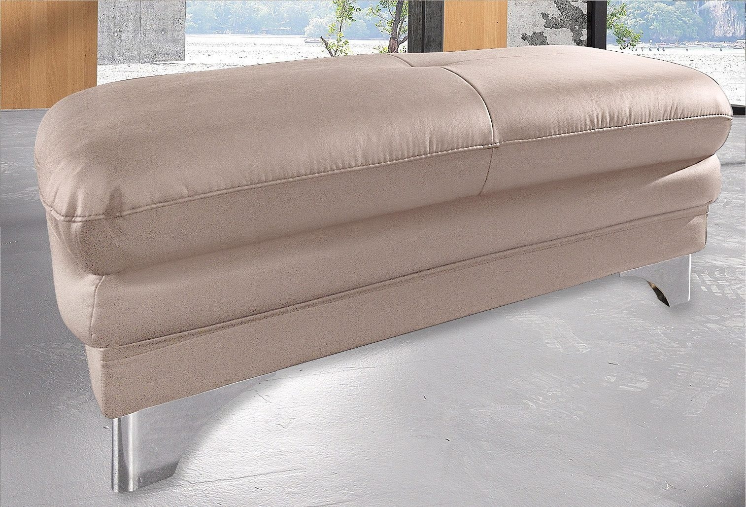 COTTA Polstergarnitur »Enterprise L-Form«, (Set), Set bestehend aus: Ecksofa mit Arm- & Kopfteilverstellung & Hocker