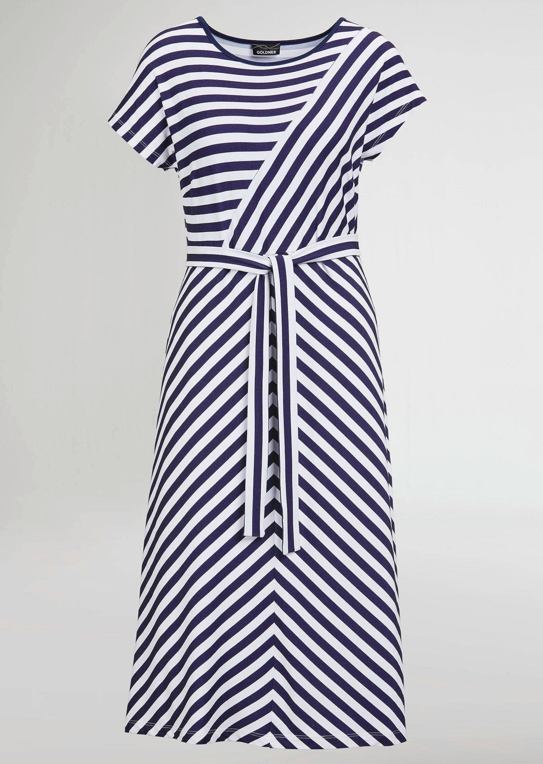 GOLDNER Sommerkleid »Kurzgröße Kleid mit U-Boot-Ausschnitt«