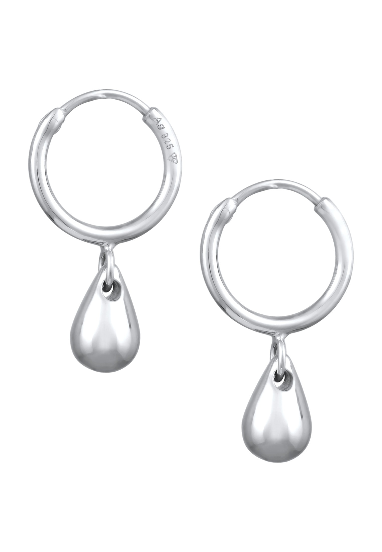 Elli Paar Creolen »Ohrringe Creole Tropfen Anhänger 925 Sterling Silber«