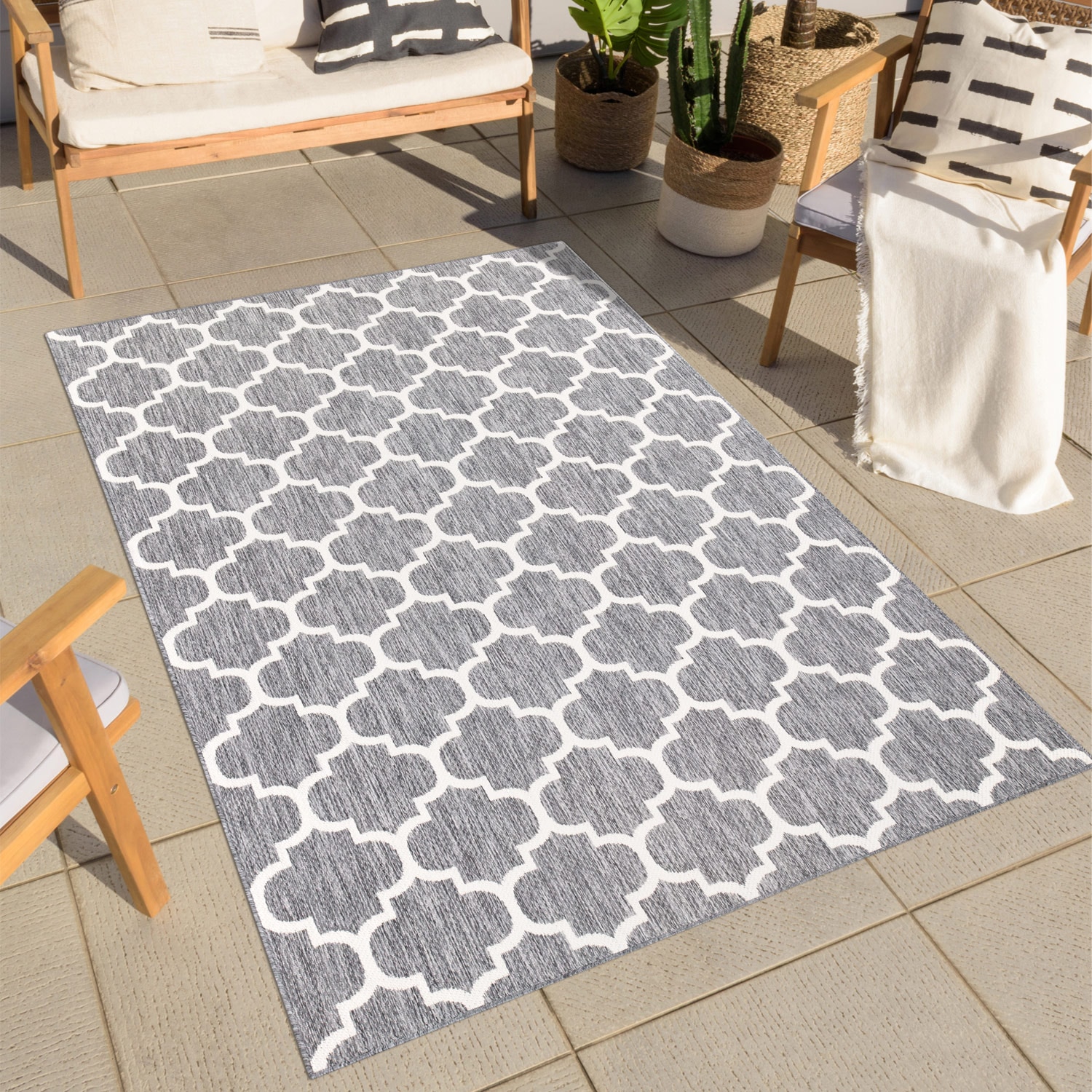 Carpet City Outdoorteppich »Outdoor 462«, rechteckig, 5 mm Höhe, Läufer, UV-beständig, Flachgewebe, auch quadratisch, In- und Outdoor