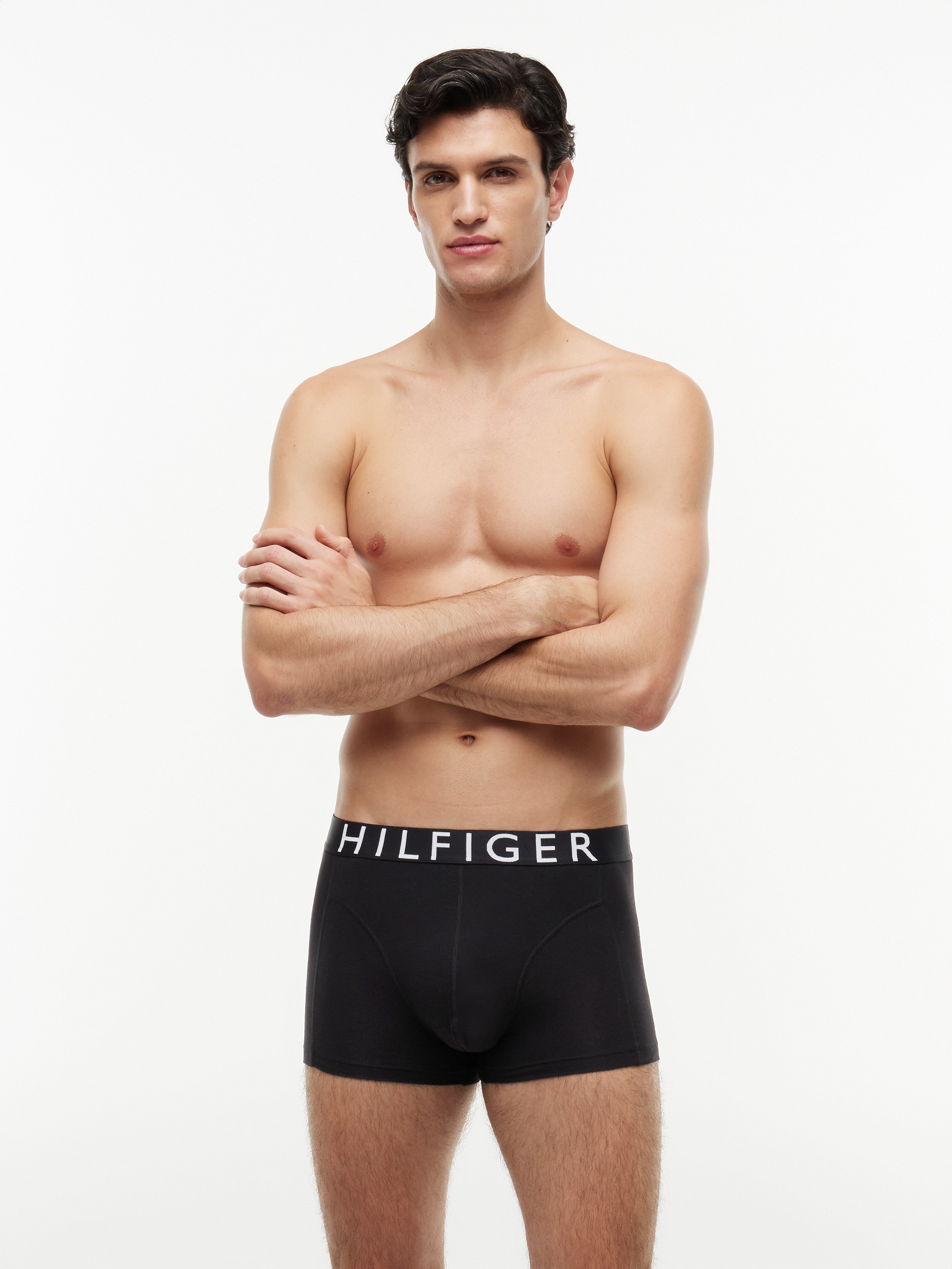 Tommy Hilfiger Underwear Trunk »mit Kontrast-Logo-Taillenbund« 3 Stk. aus Stretch-Baumwolle, normale Leibhöhe