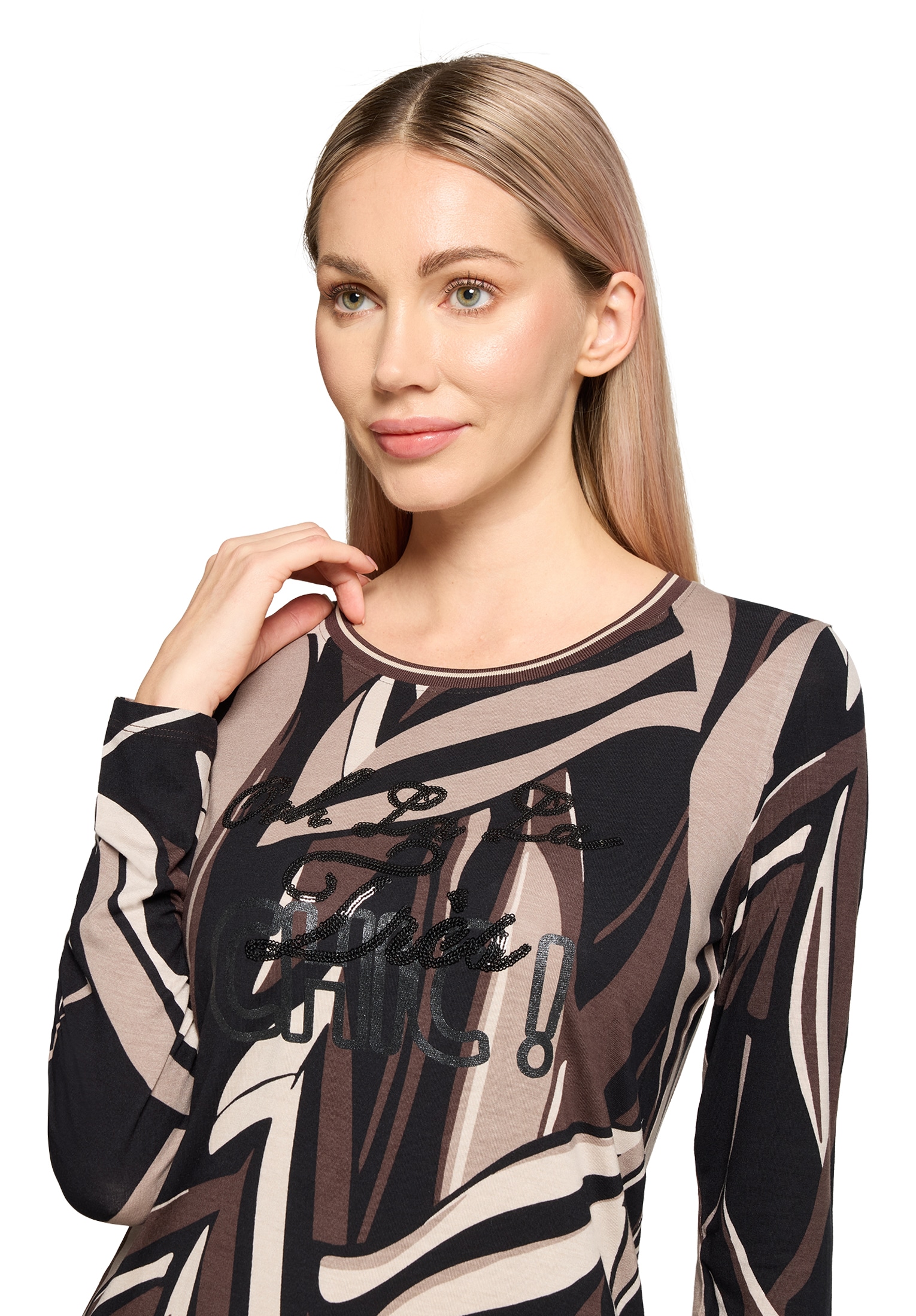 Betty Barclay Rundhalsshirt »Basic Shirt mit Rippbündchen«