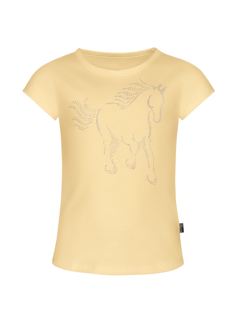 Trigema T-Shirt »TRIGEMA T-Shirt mit glitzerndem Pferde-Printmotiv«, (1 tlg.)