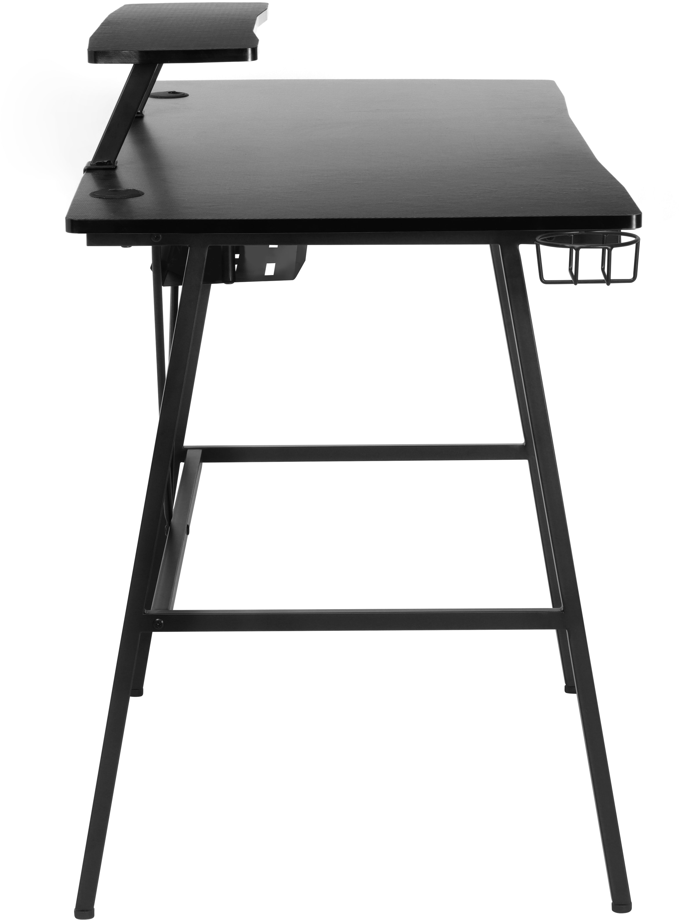 INOSIGN Gamingtisch »STREAKY, Schreibtisch, Computertisch, Kabeldurchlass, 2 Kopfhörerhaken«,Getränkehalter, Monitoraufsatz, Kabelführung, Breite 120 cm