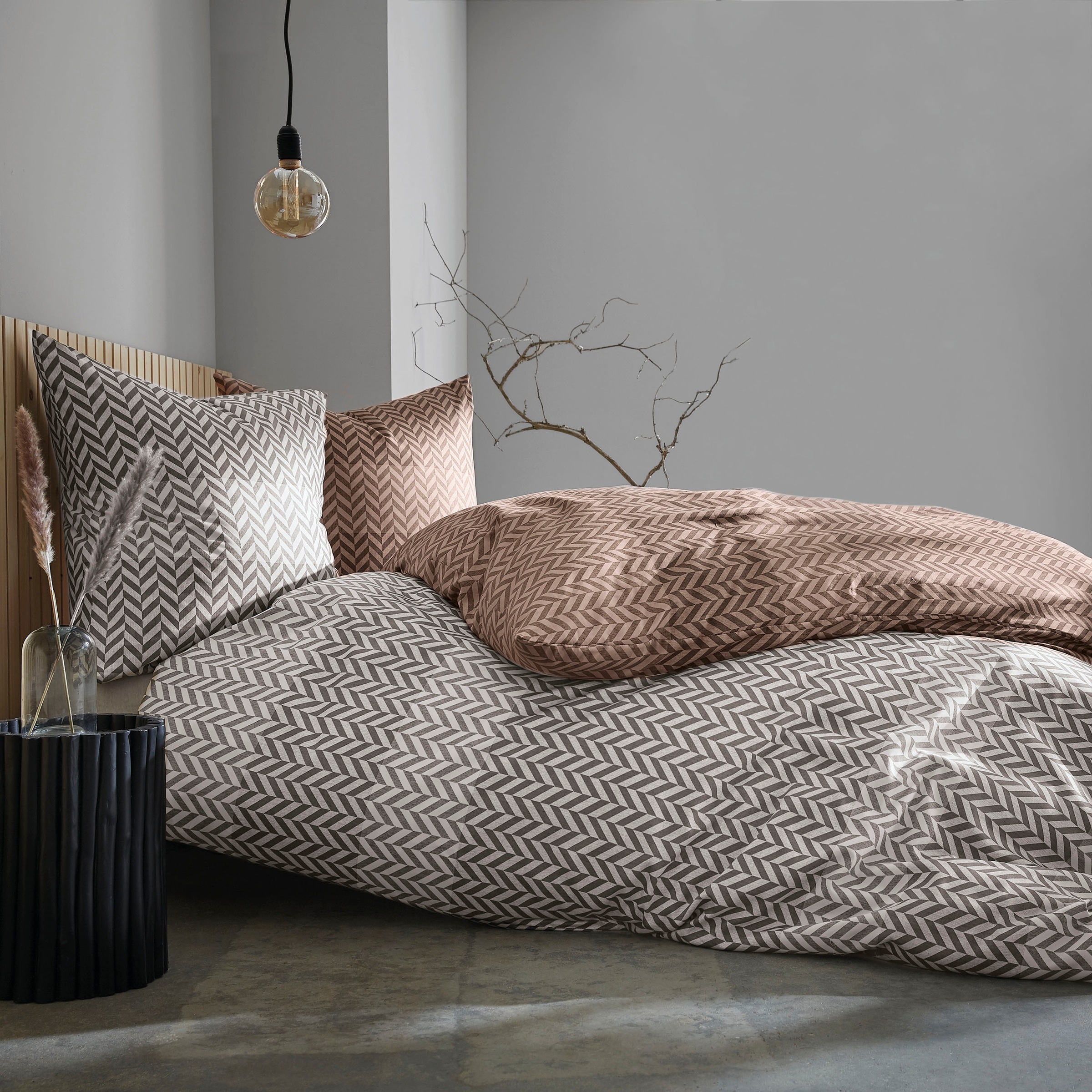 Kleine Wolke Bettwäsche »Cosy«, mit Fischgrätmuster