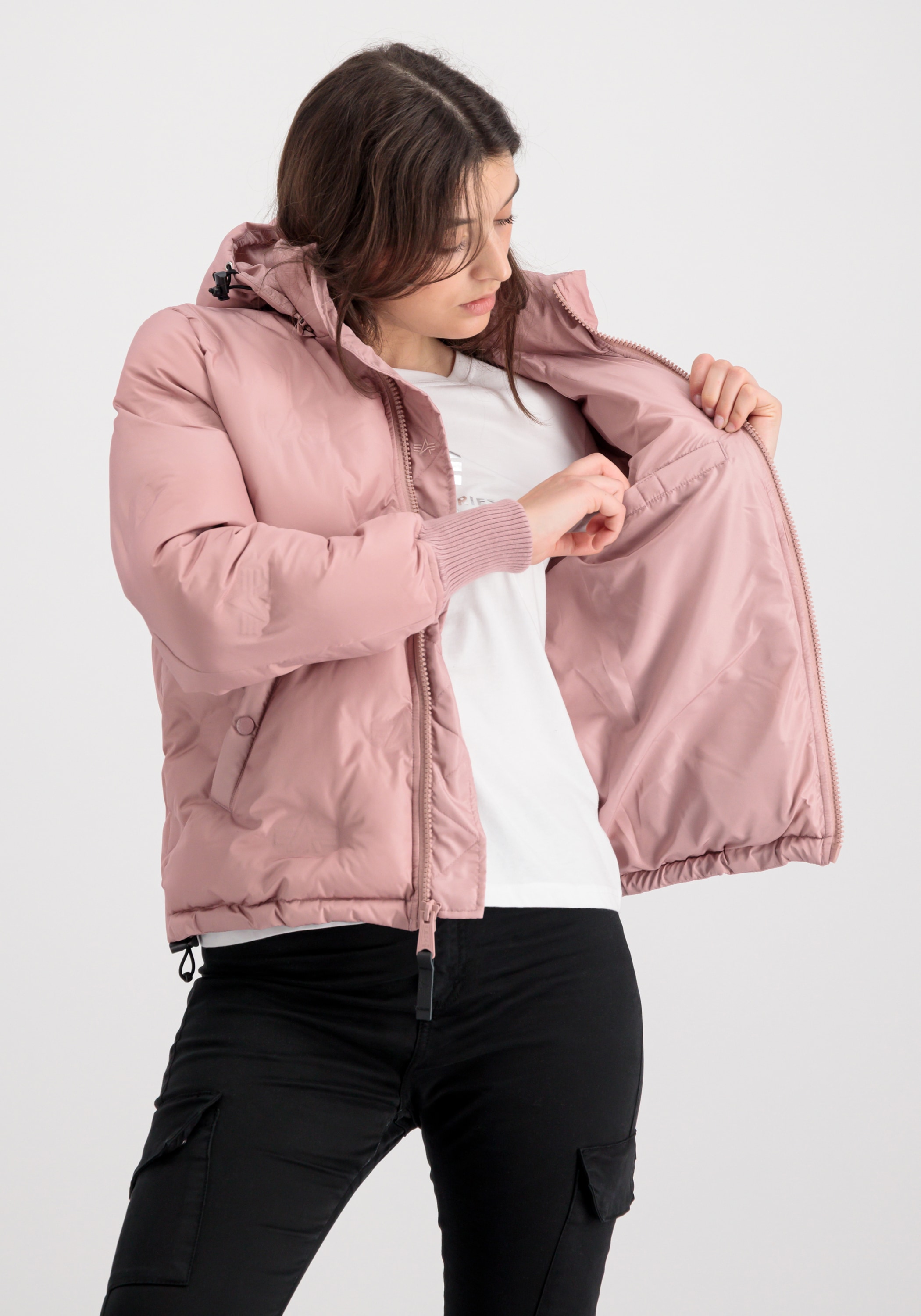 Alpha Industries Winterjacke »Hooded Logo Puffer Women«