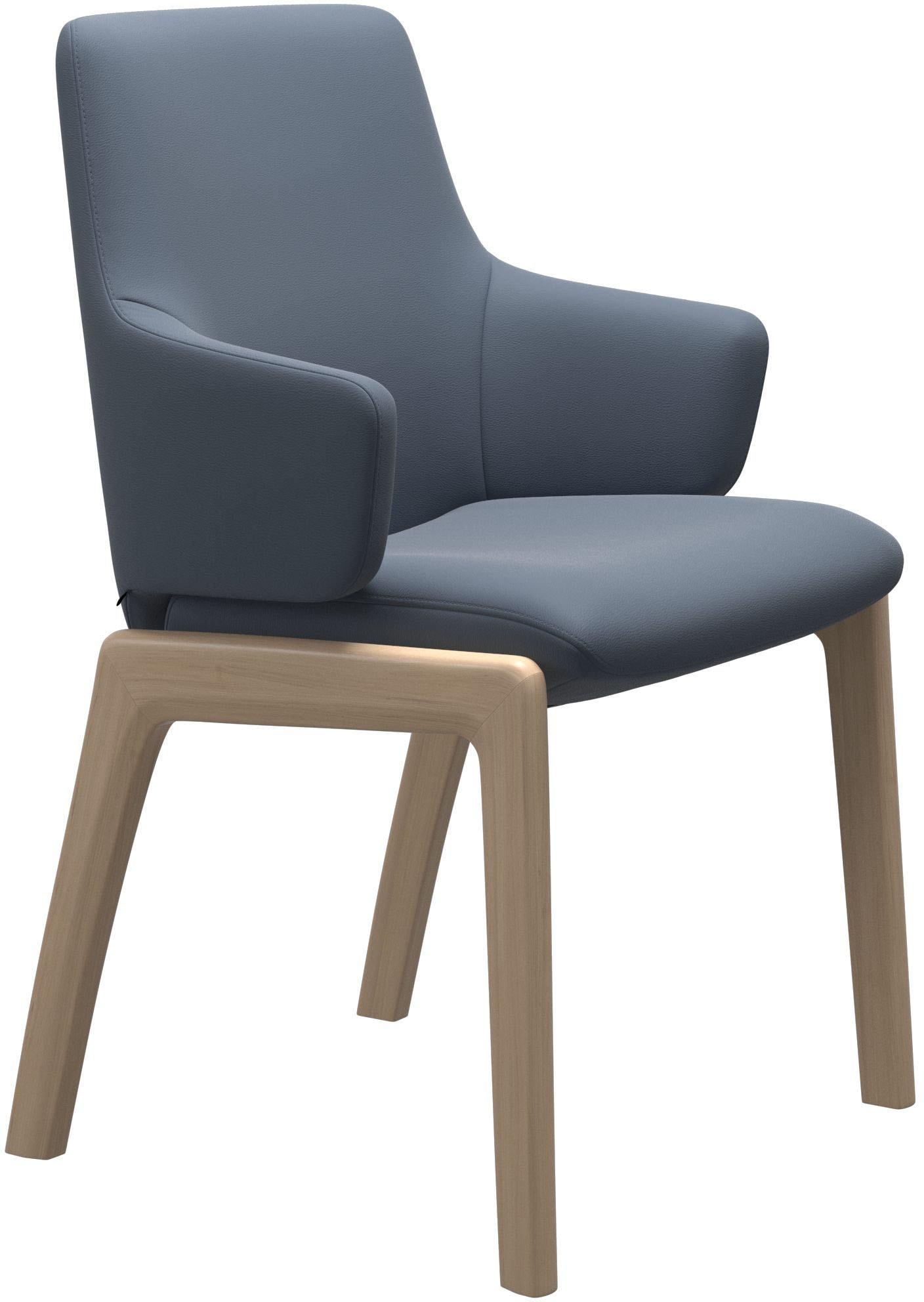 Stressless® Polsterstuhl »Laurel«, Leder PALOMA, Low Back mit Armlehne, Größe L, abgerundete Beine in Eiche gekalkt