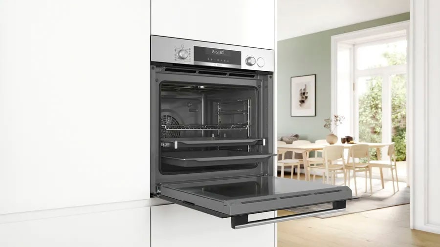 BOSCH Einbaubackofen Serie 6 »HRG5180S0«, mit 1-fach-Teleskopauszug, Hydrolyse