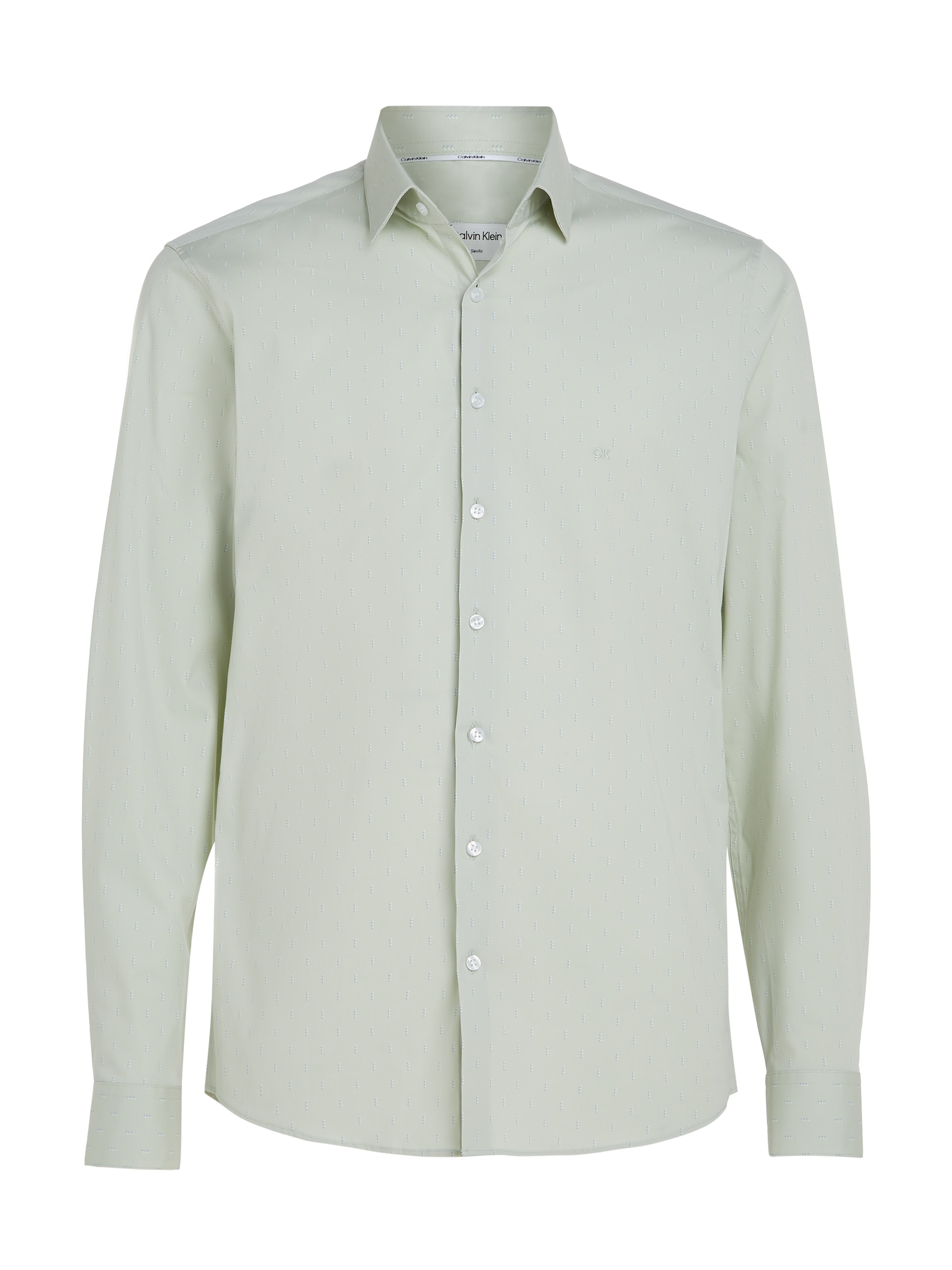 Calvin Klein Langarmhemd »POPLIN LEAF PRINT SLIM SHIRT«