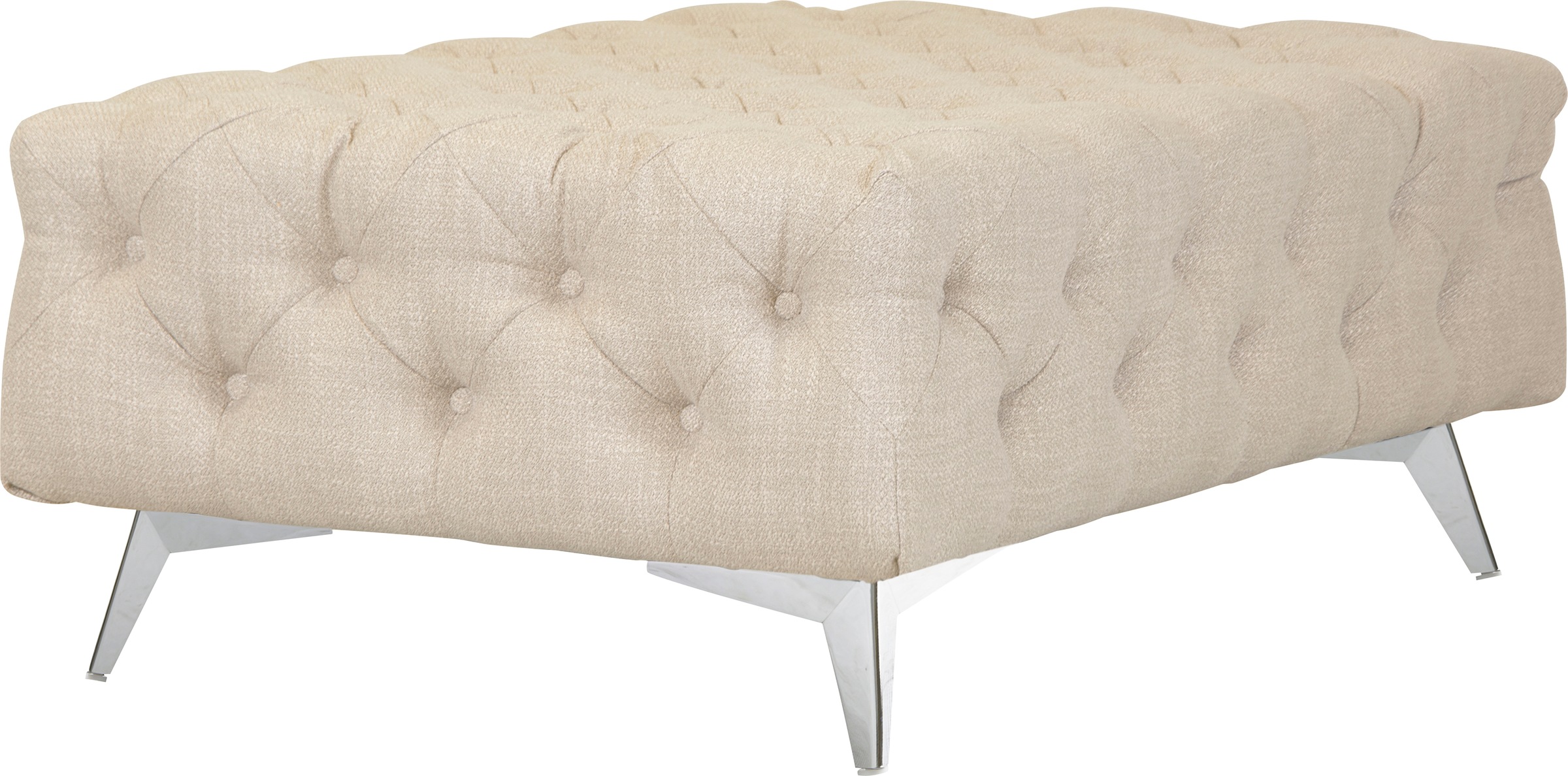 Leonique Polsterhocker »Glynis« aufwändige Knopfheftung, moderne Chesterfield Optik, Fußfarbe wählbar
