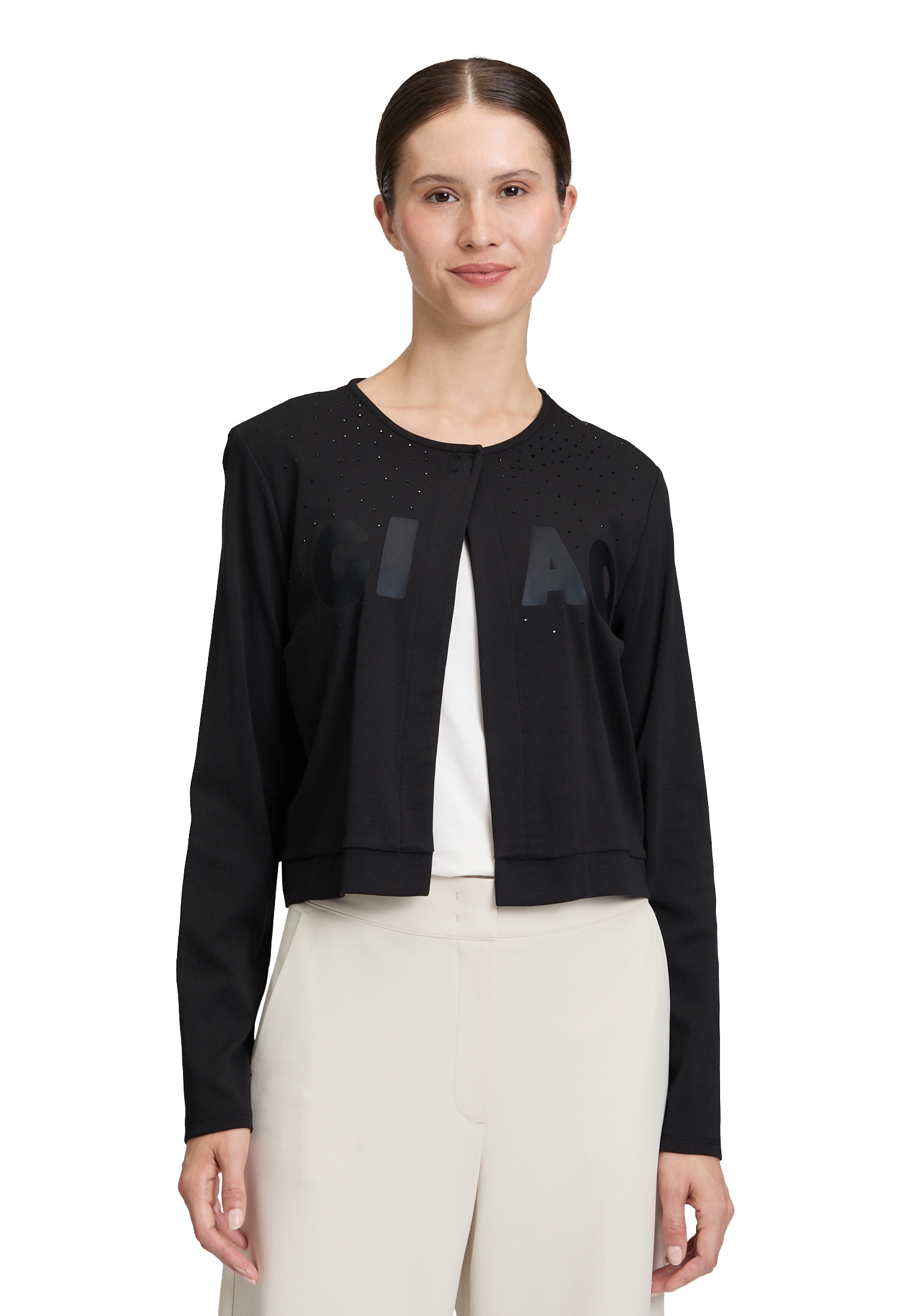 Betty Barclay Langarmshirt »Shirtjacke mit Rundhalsausschnitt«