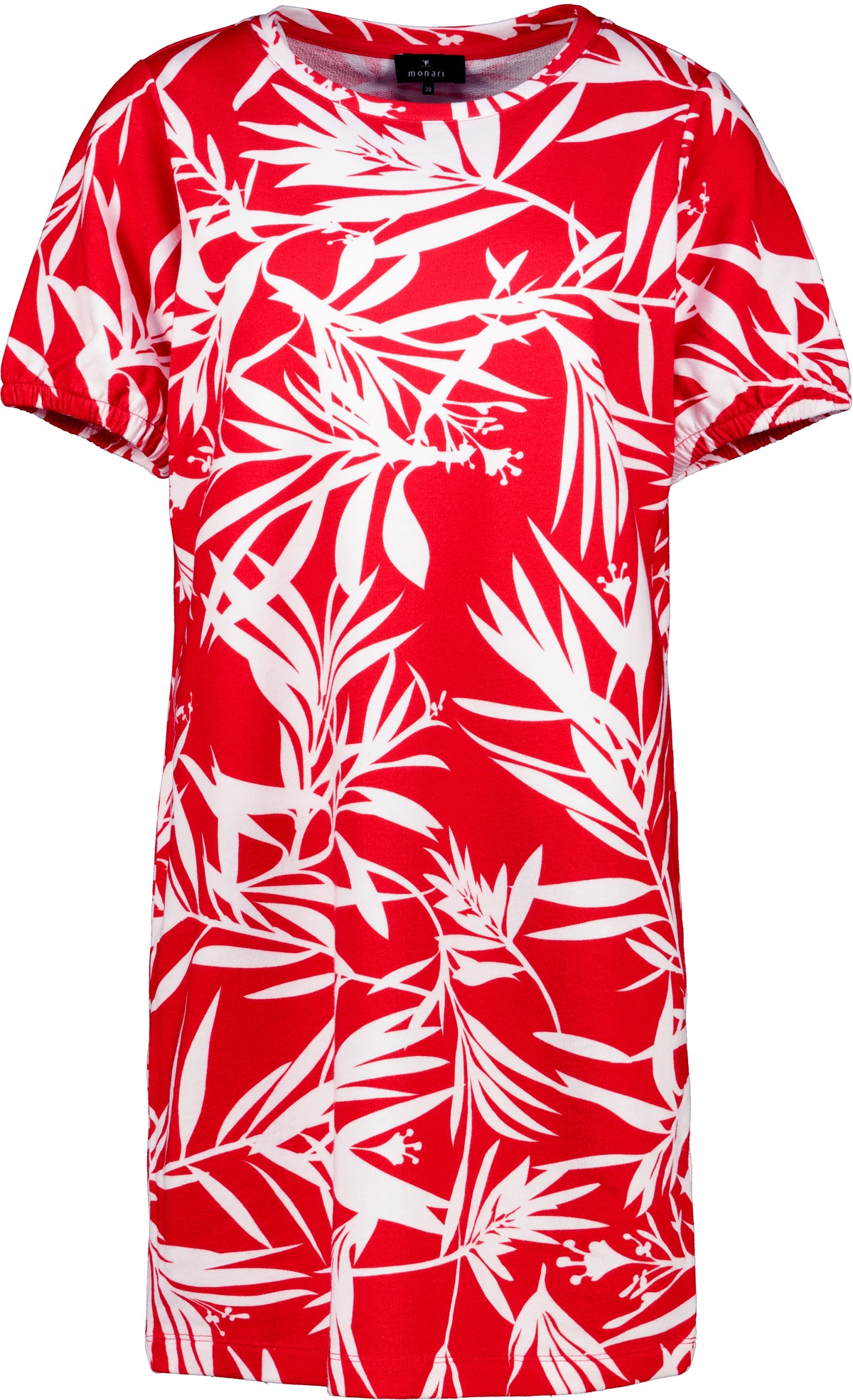 Monari Shirtkleid »Kleid Blätter allover« Ohne Tasche Regular fit mit Blättermuster