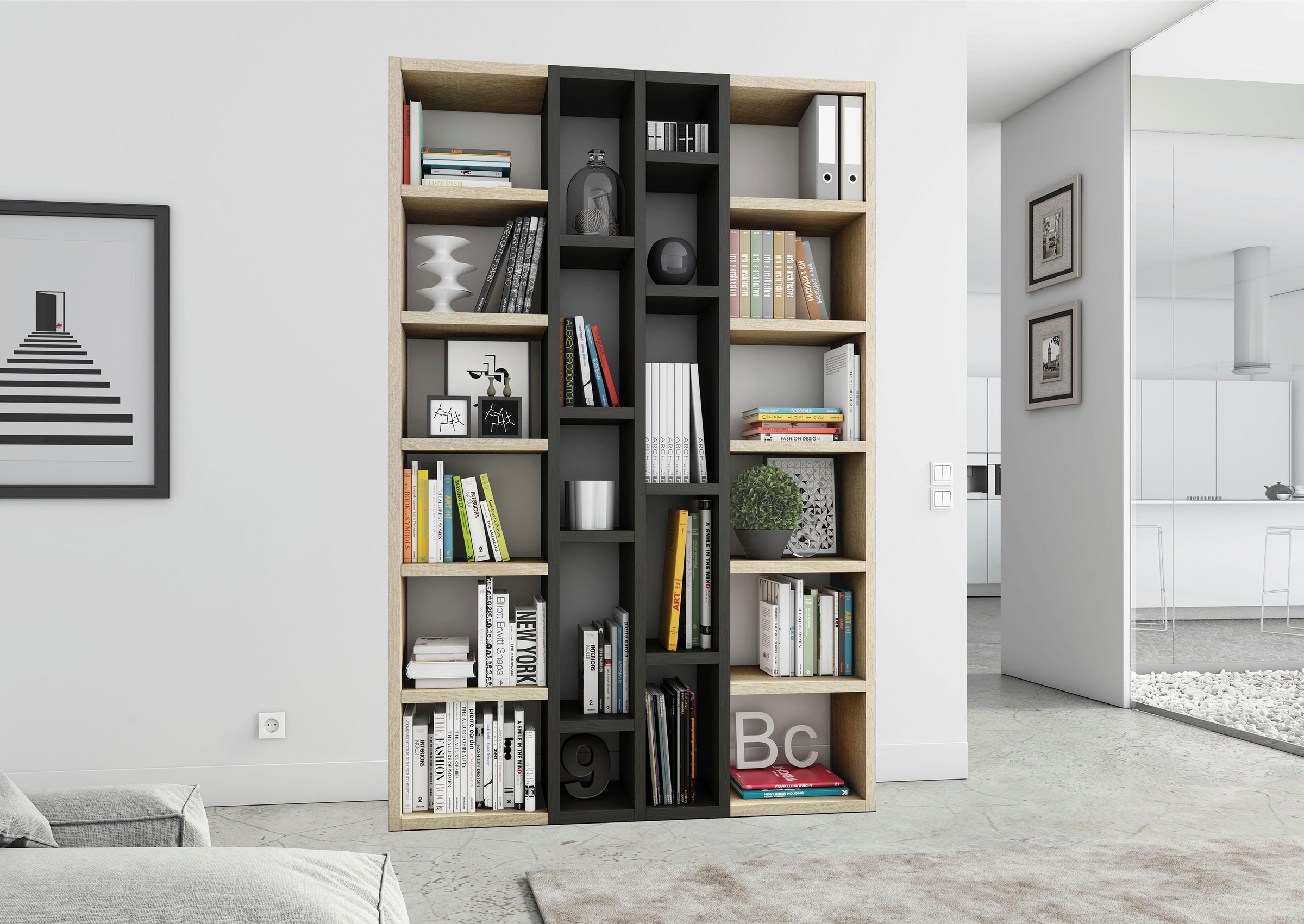 fif möbel Raumteilerregal »TOR391-4«, Breite 145 cm