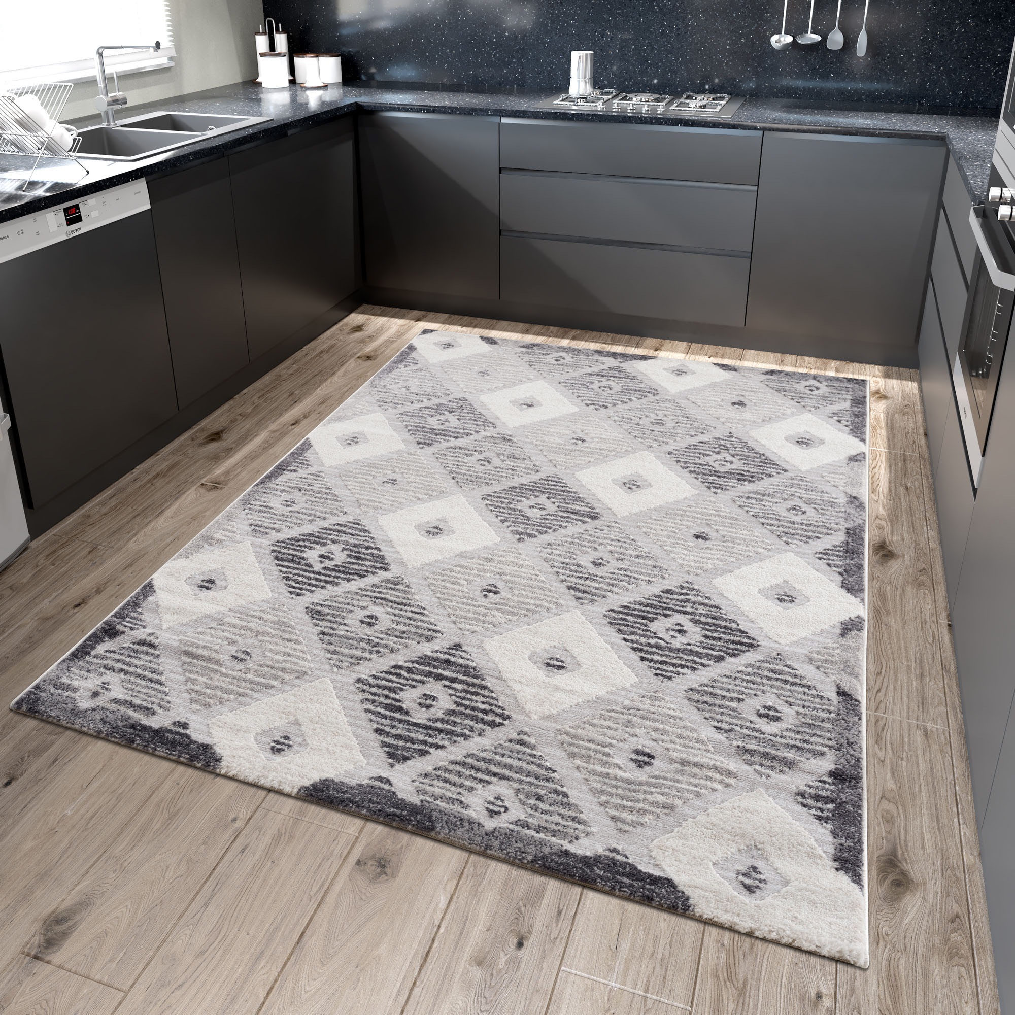 Sanat Teppich »Evra 7003«, rechteckig, 22 mm Höhe, Wohnzimmer, Kurzflor, modern, auch als Läufer