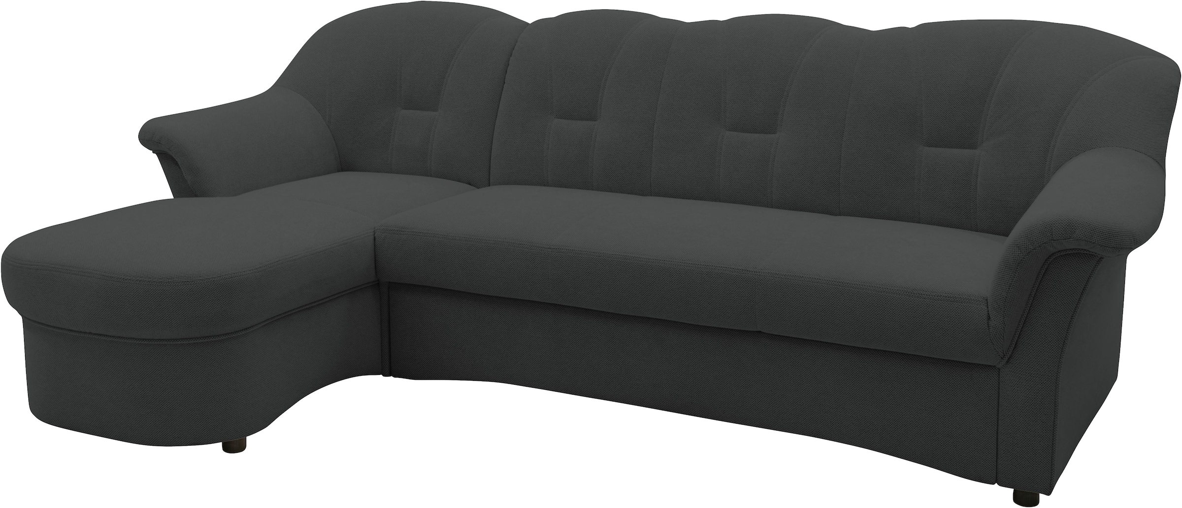 DOMO collection Ecksofa »Flores Schlafsofa, B/T/H: 233/142/86 cm, L-Form«, wahlweise mit Bettfunktion, wahlweise mit Federkern, auch in Leder