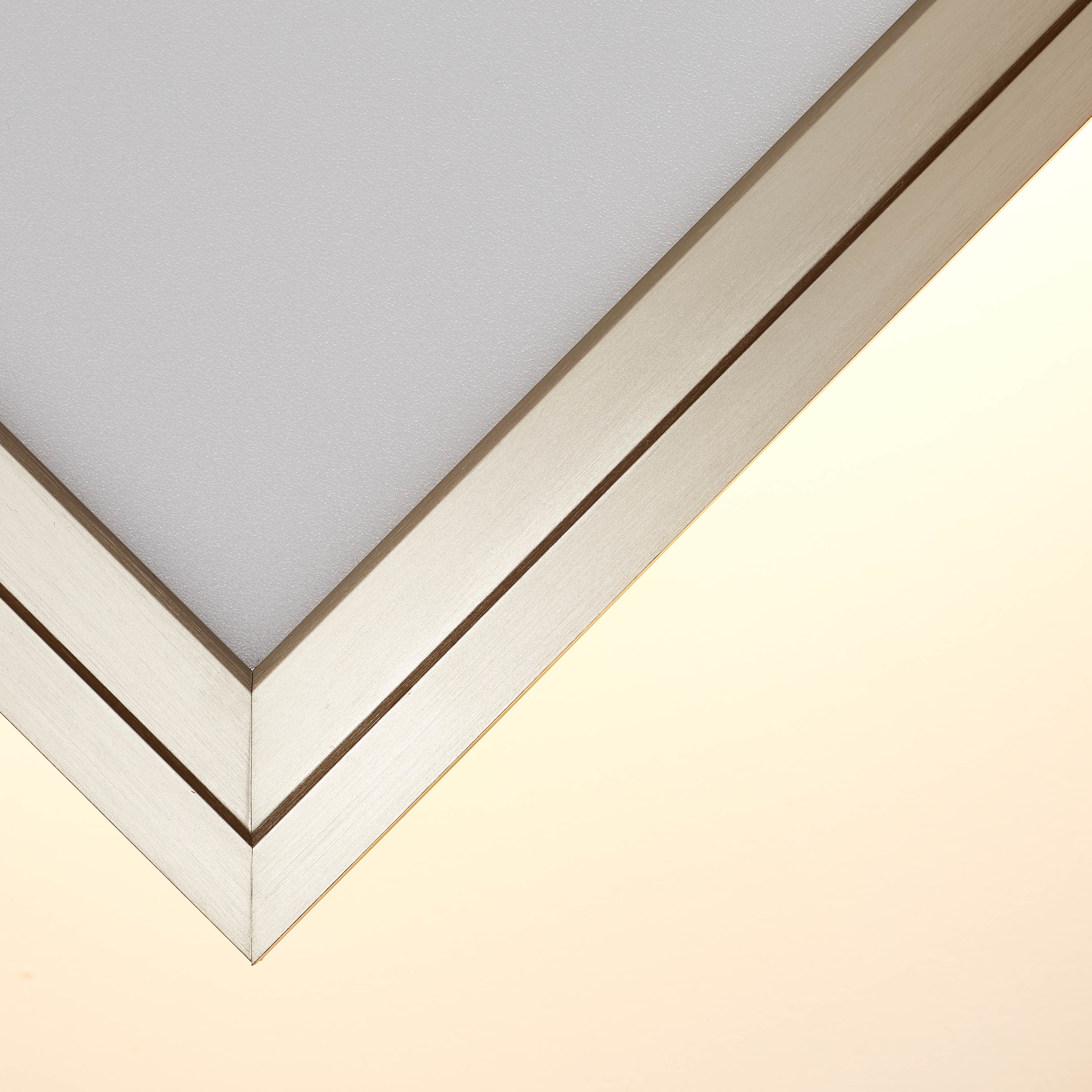 Brilliant Leuchten Flat LED Deckenaufbau-Paneel 60x60cm nickel eloxiert