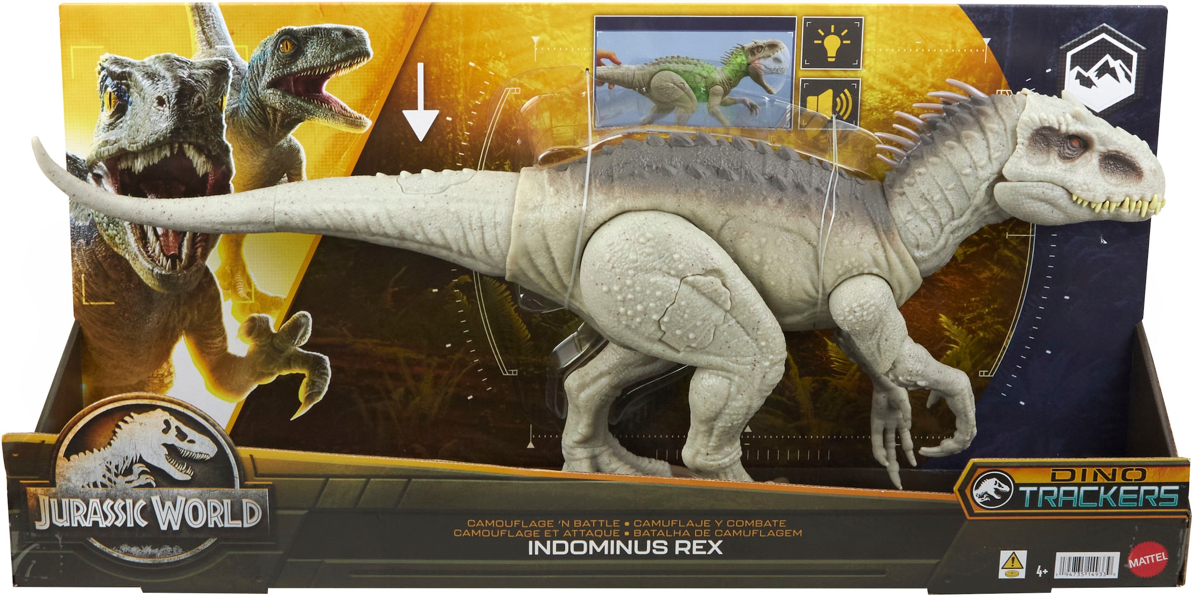 Mattel® Actionfigur »Jurassic World - Indominus Rex«, mit Licht und Sound