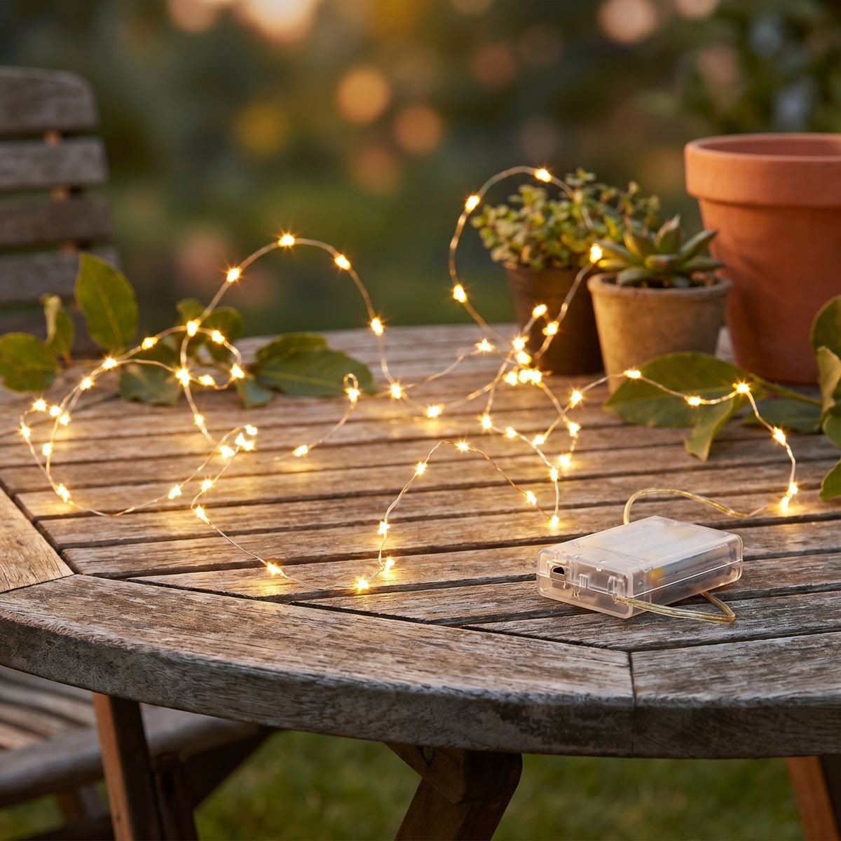 Ambiente Haus LED Außen-Tischleuchte »LED-Lichterkette« 1 Stk. Warmweiß