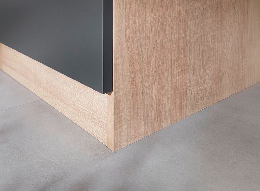 RESPEKTA Pantryküche »Merle« Breite 100 cm, Soft-Close, Spülenabdeckung mit Edelstahlkochmulde