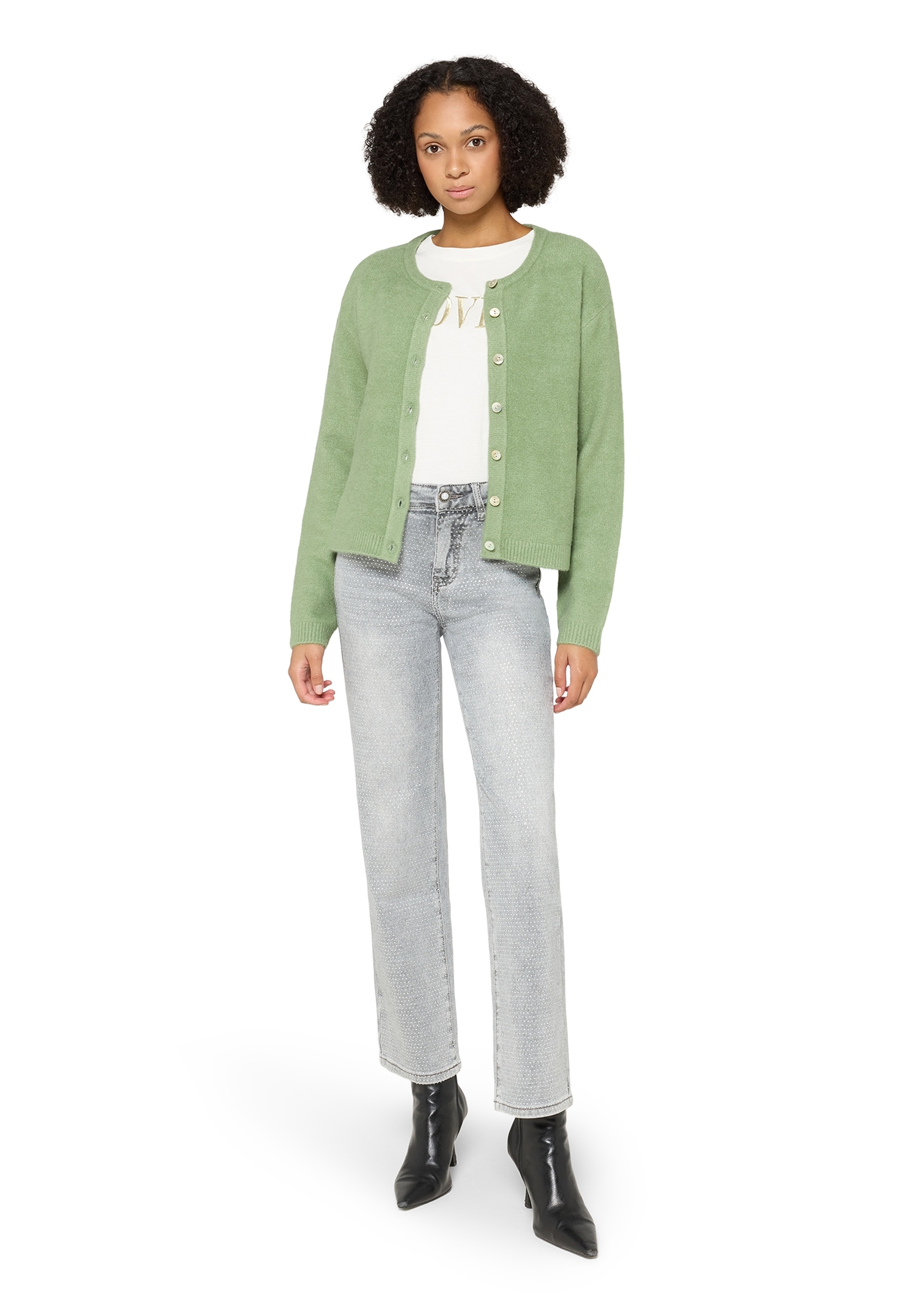 Cartoon Cardigan »Strick-Cardigan mit Rundhalsausschnitt«