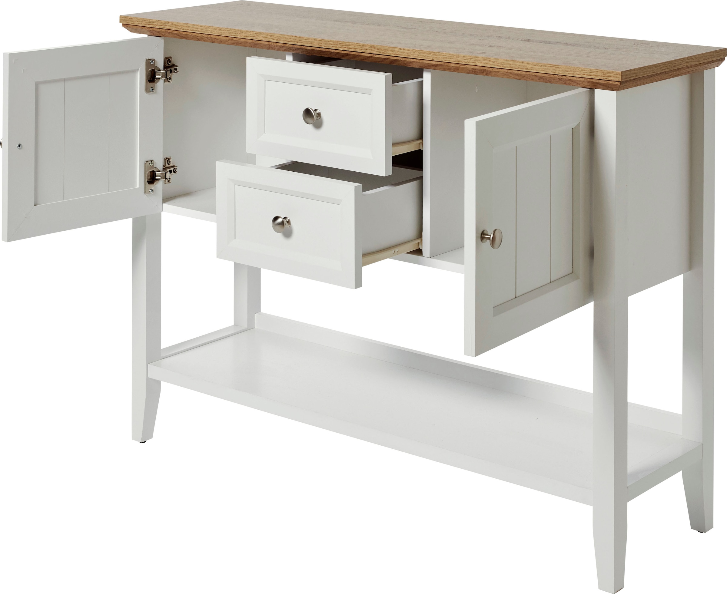 Jahnke Konsolentisch »CLASSIC CONSOLE 110«, Konsolentisch, 2 Türen, 2 Schubladen und 1 Ablage, 112x34x81,8 cm