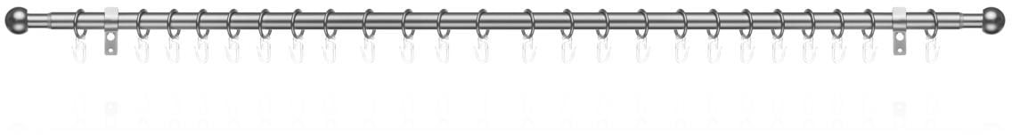 LICHTBLICK ORIGINAL Gardinenstange »Gardinenstange Kugel, 20 mm, ausziehbar, 1 läufig 130 - 240 cm«, 1 läufig-läufig, ausziehbar, Einläufige Vorhangstange mit Ringen für Gardinen und Stores.