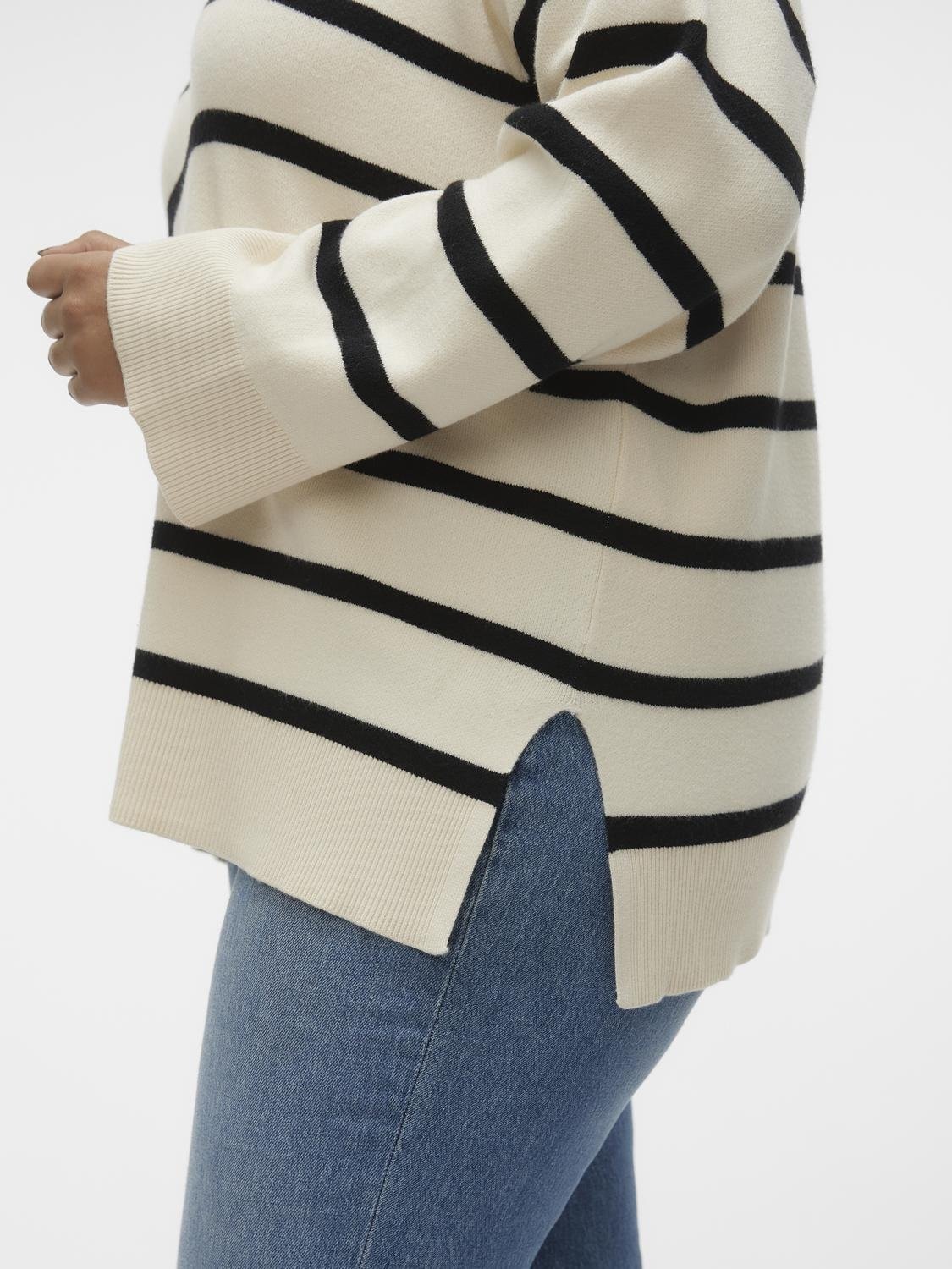 Vero Moda Curve Strickpullover »VMCSABA LS V-NECK PULLOVER GA NOOS CUR«