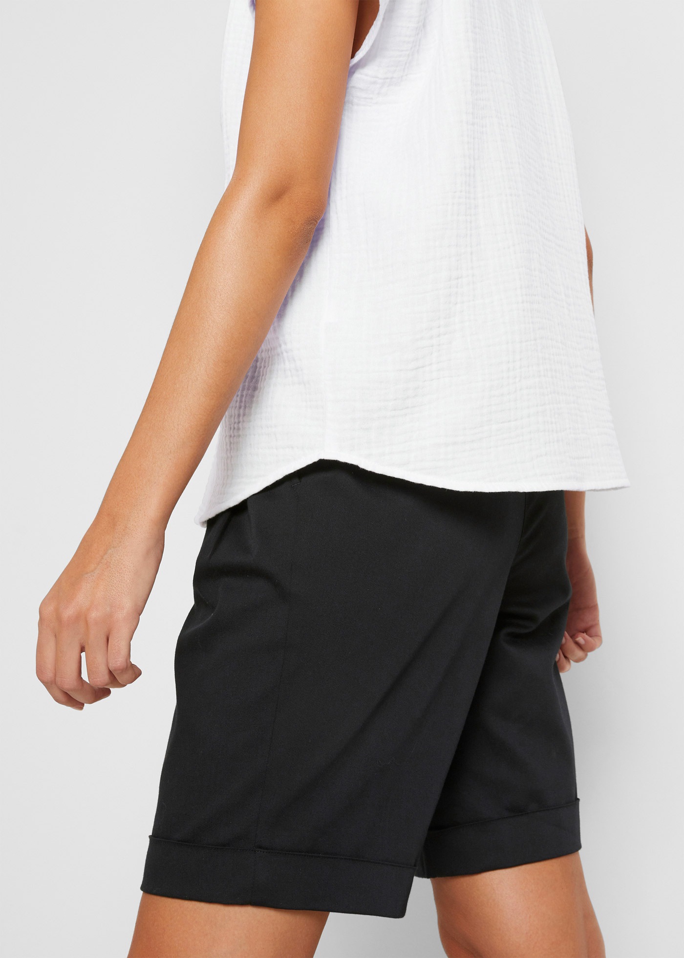 bonprix Shirtbluse »Musselin-Blusentop aus reiner Baumwolle« Oversize-Passform, mit V-Ausschnitt, aus Baumwolle