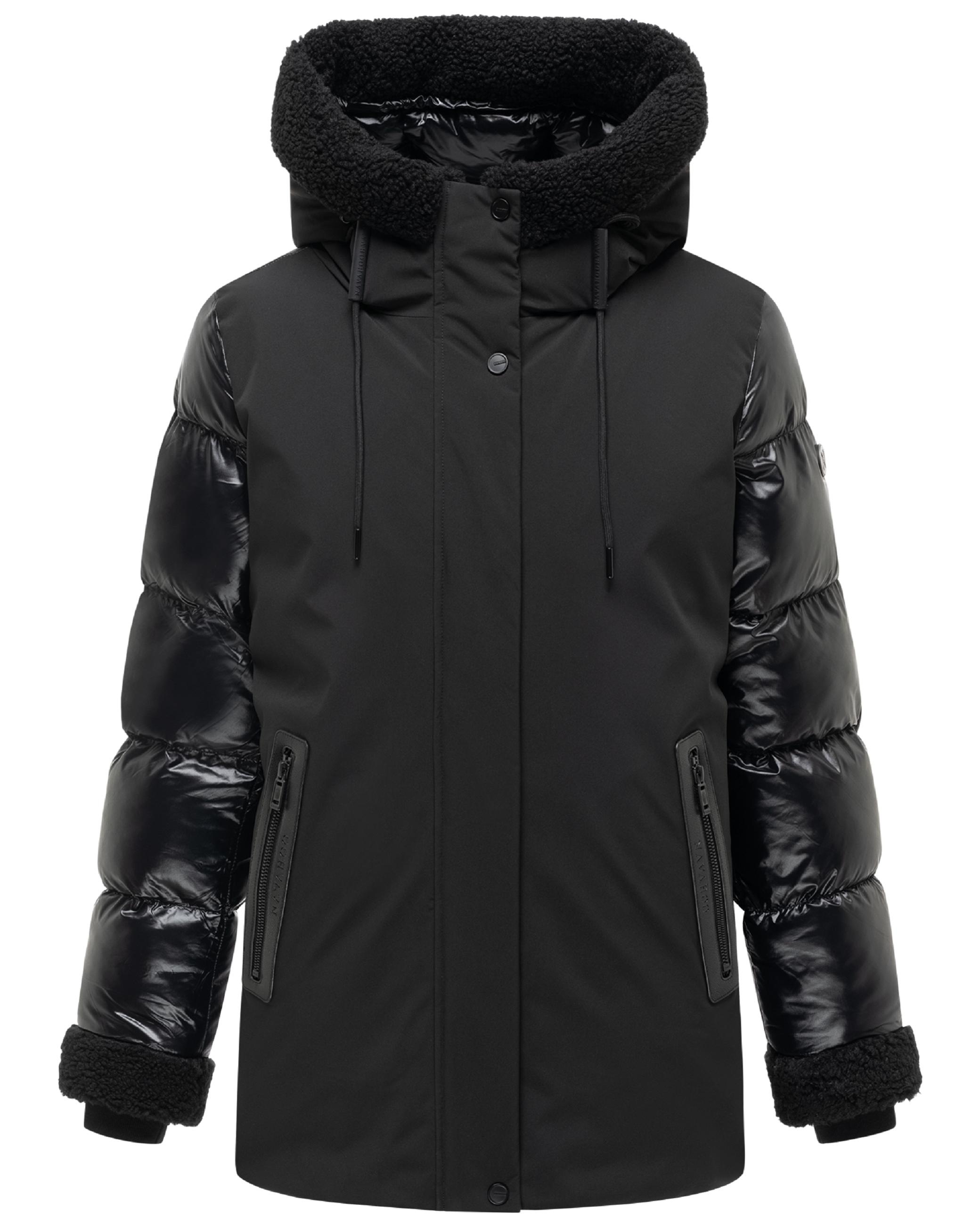 Navahoo Winterjacke »Winterjacke Herzschmelz 14« mit Kapuze Warme Damen Jacke mit Teddy-Kunstfell Details