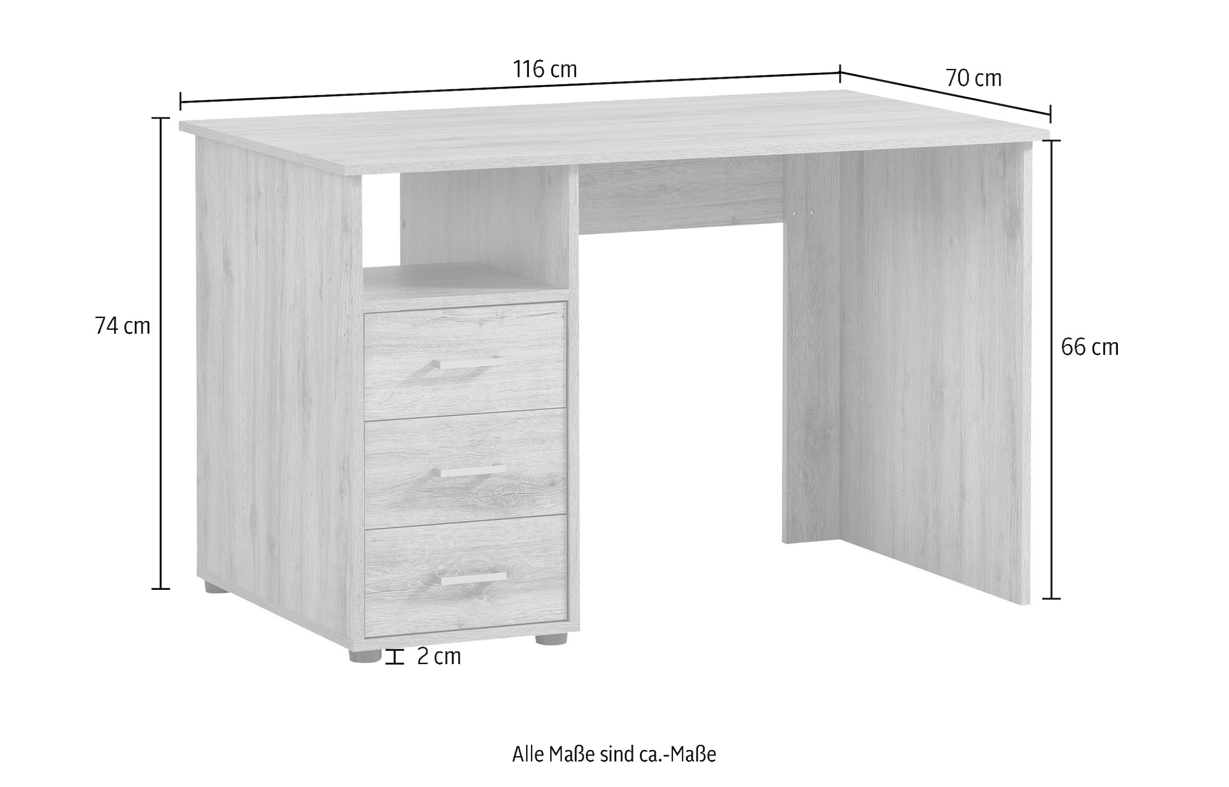 Schildmeyer Schreibtisch »Baku« Breite 116 cm, Made in Germany