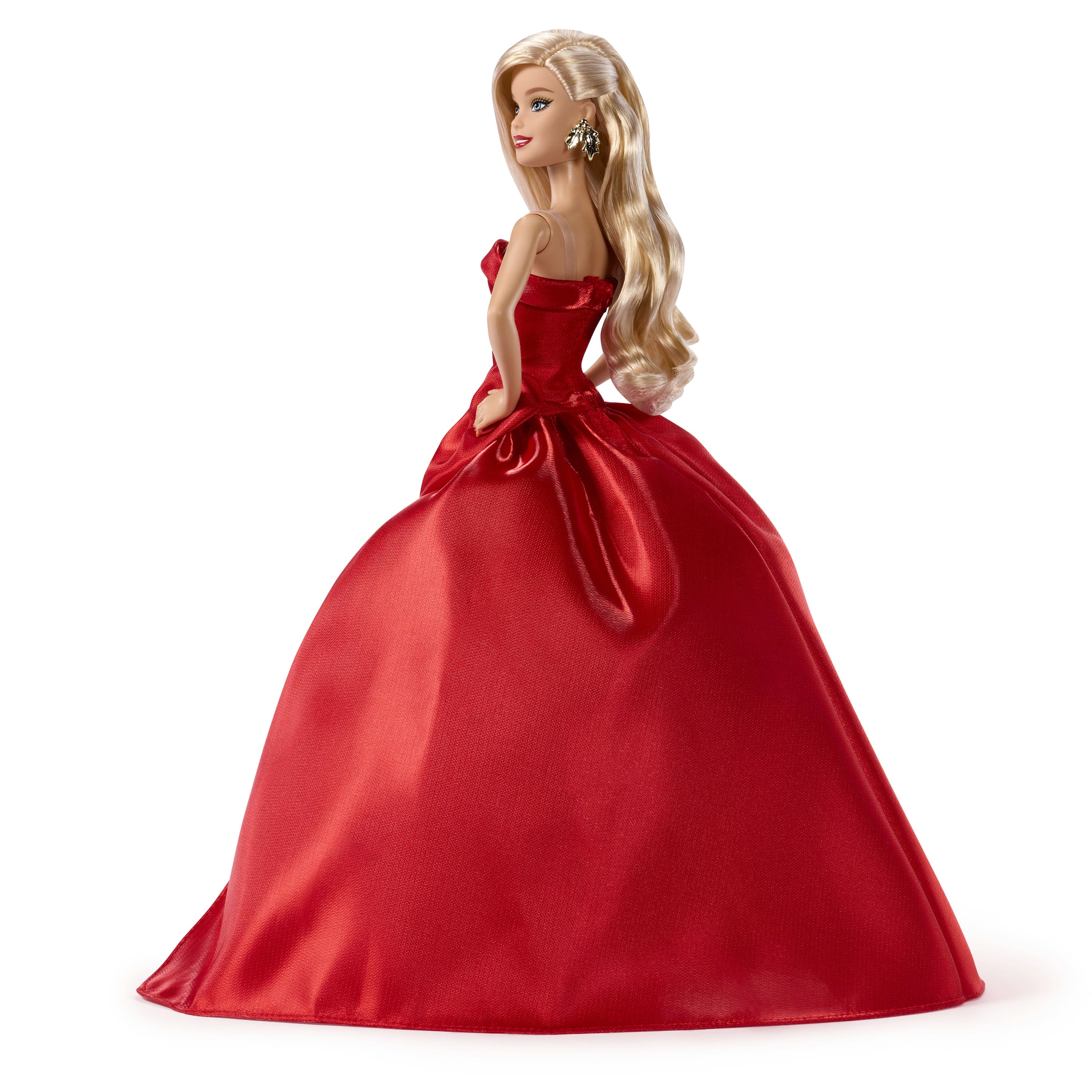 Barbie Anziehpuppe »Holiday Barbie blond mit rotem Kleid« Sammlerpuppe