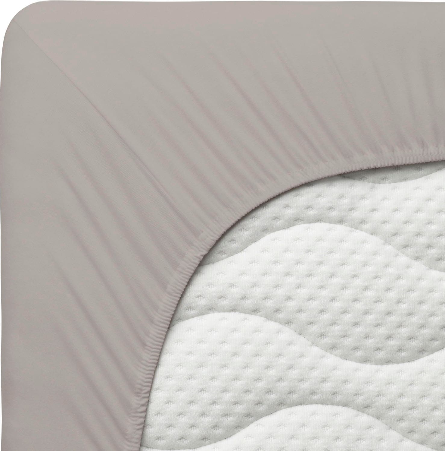Schlafgut Spannbettlaken »PURE Bio-Baumwolle mit Elasthan, dehnbar blickdicht, straff, Bettlaken«, PREMIUM Laken für Matratzen bis 30cm Höhe, in 90x200, 140x200, 180x200