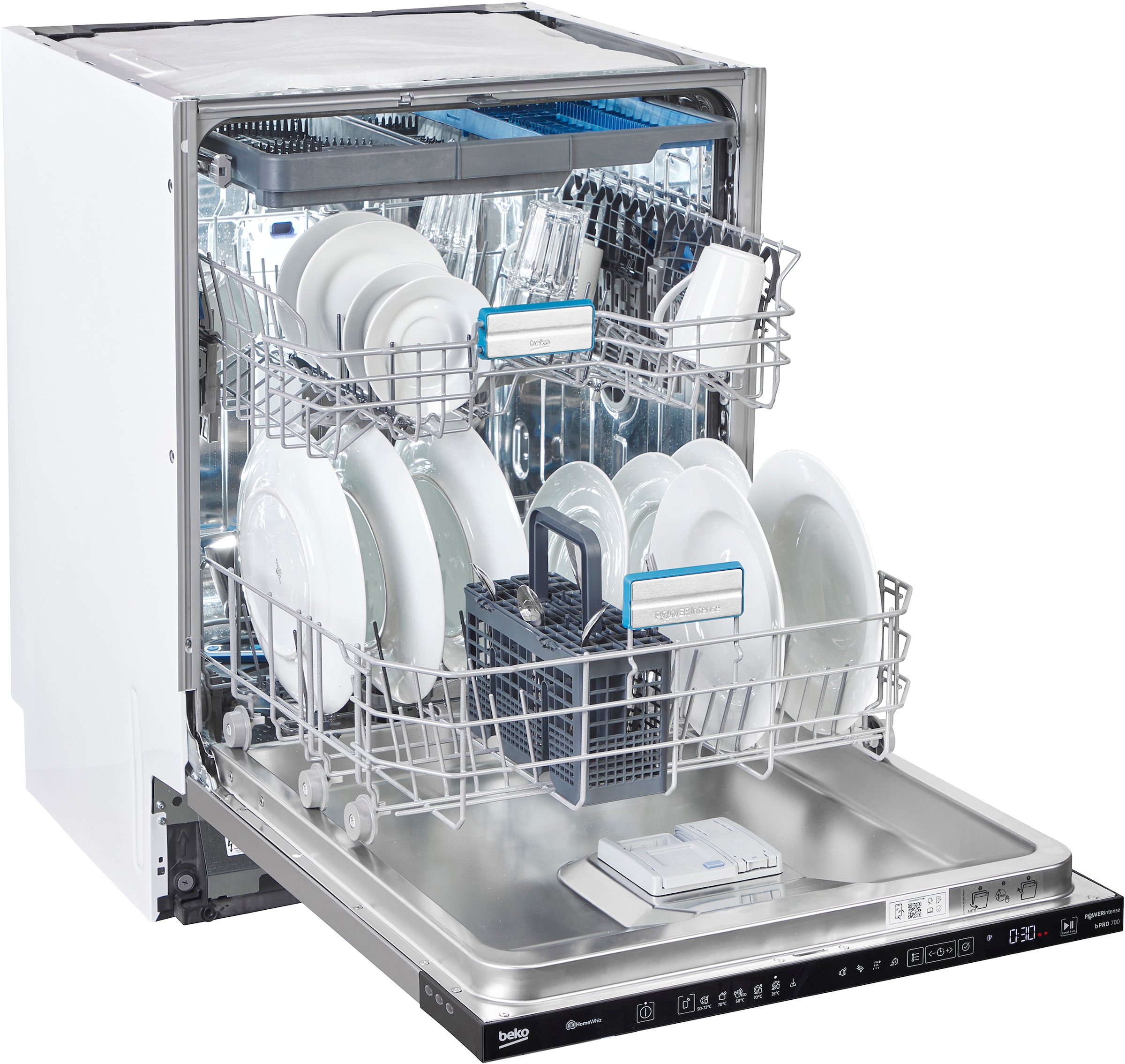 BEKO vollintegrierbarer Geschirrspüler »BDIN36462P« 8,5 l 14 tlg. Maßgedecke Die PowerIntense-Technologie sorgt für herausragende Spülergebnisse