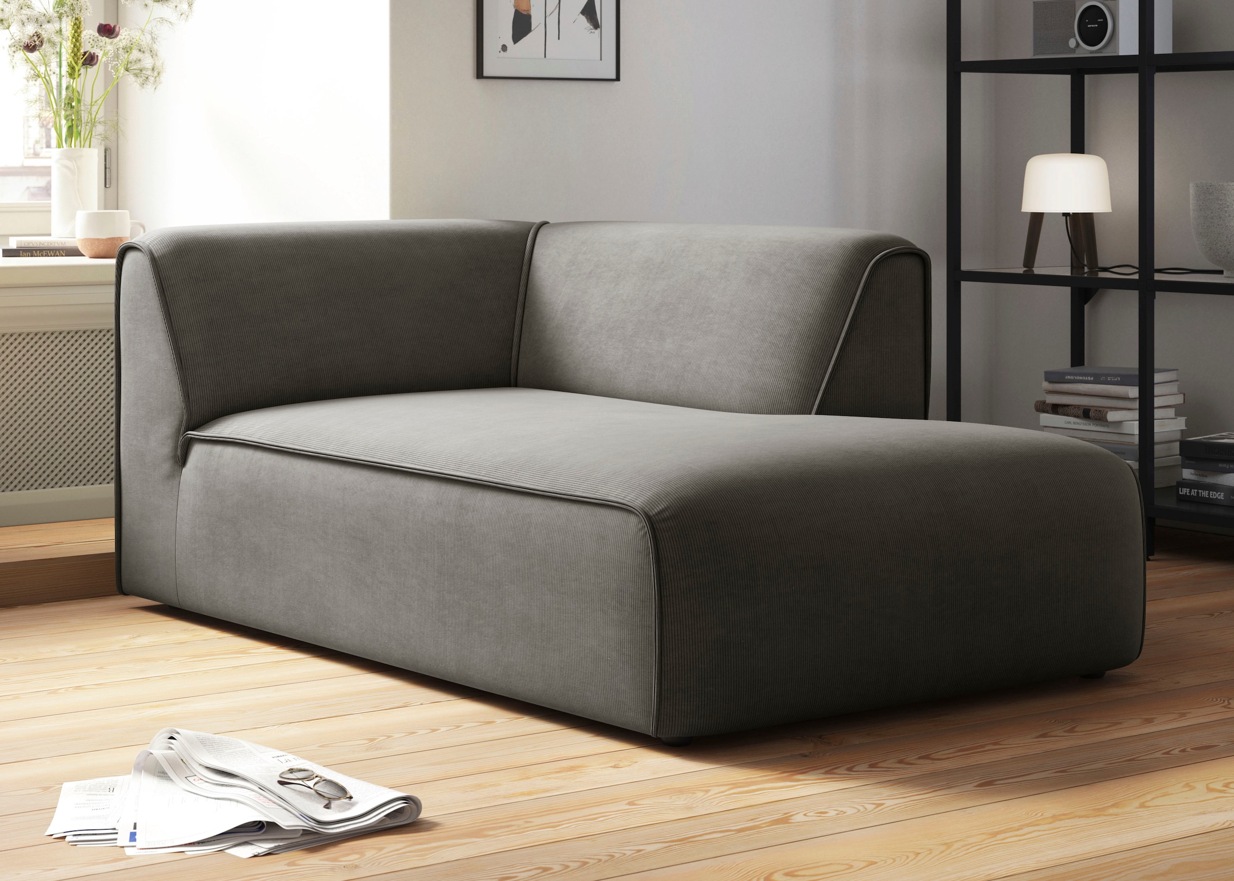 RAUM.ID Ottomane »Merid Chaiselongue, Maße B/T/H: 100/162/70 cm«, als Modul oder separat verwendbar, für individuelle Zusammenstellung