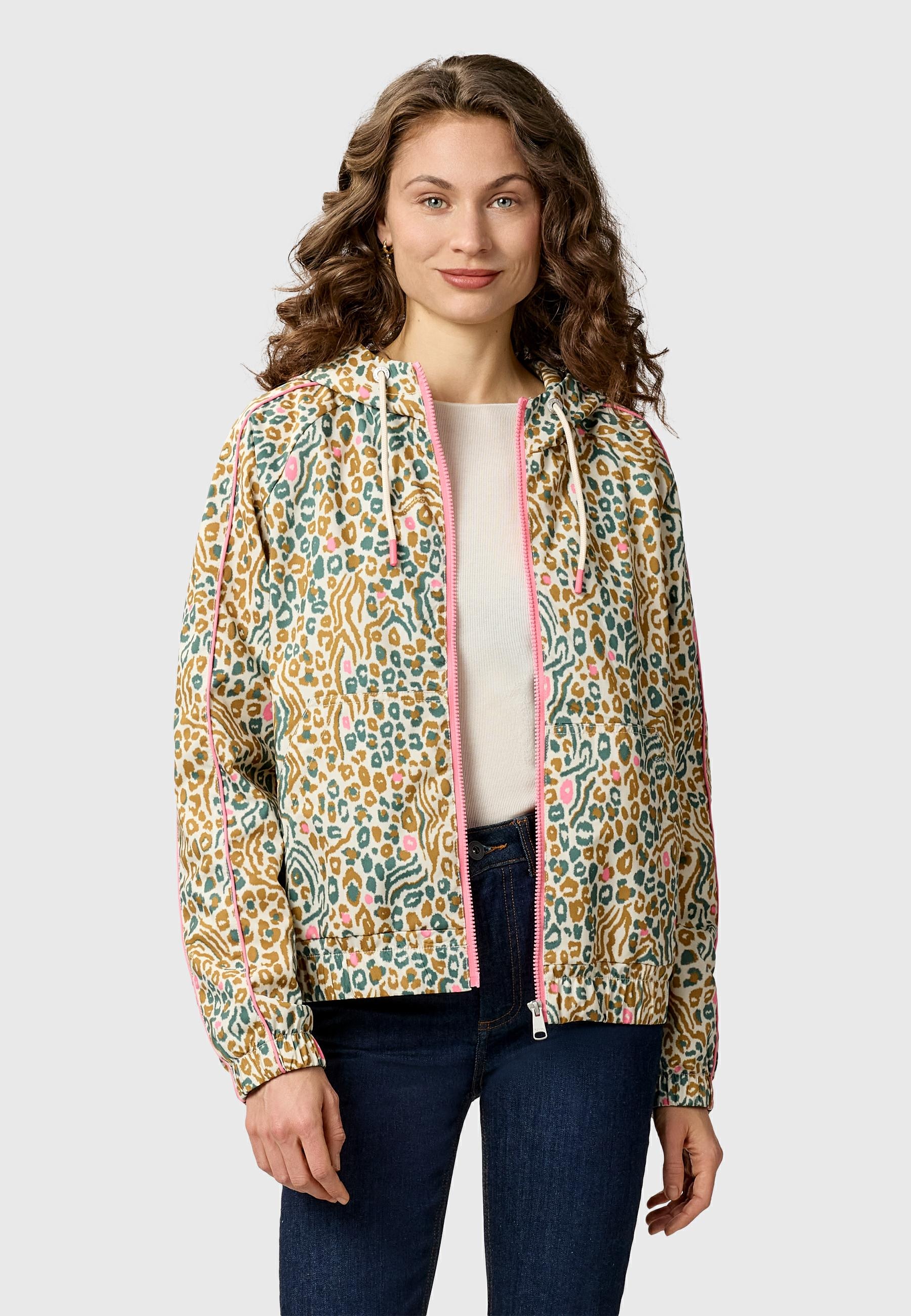 Ragwear Funktionsjacke »Funktionsjacke Andrin Print« mit Kapuze Gemusterte funktionale Übergangsjacke