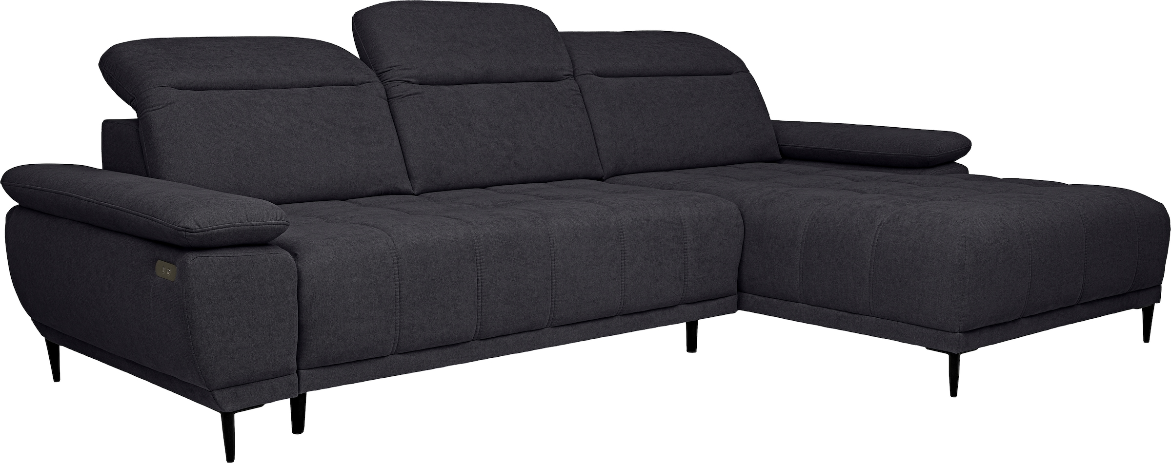 WERK2 Ecksofa »Focus-S, inkl. elektr. Sitzvorzug, manuelle Kopfteilverstellung«