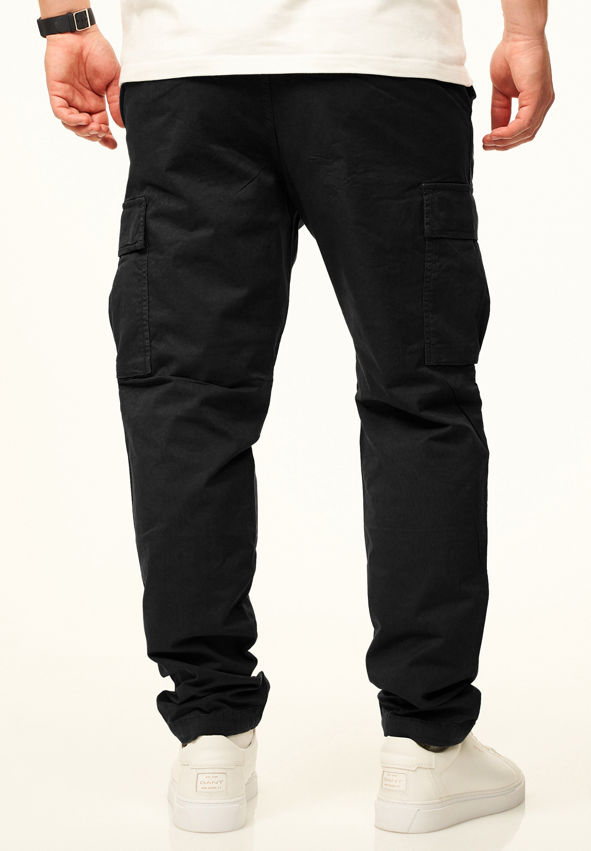 Daily Cotton Cargohose »als Stoffhose mit Stretch im Tapered Fit«  Chino Cargo Hose mit Gürtelschlaufen für Herren