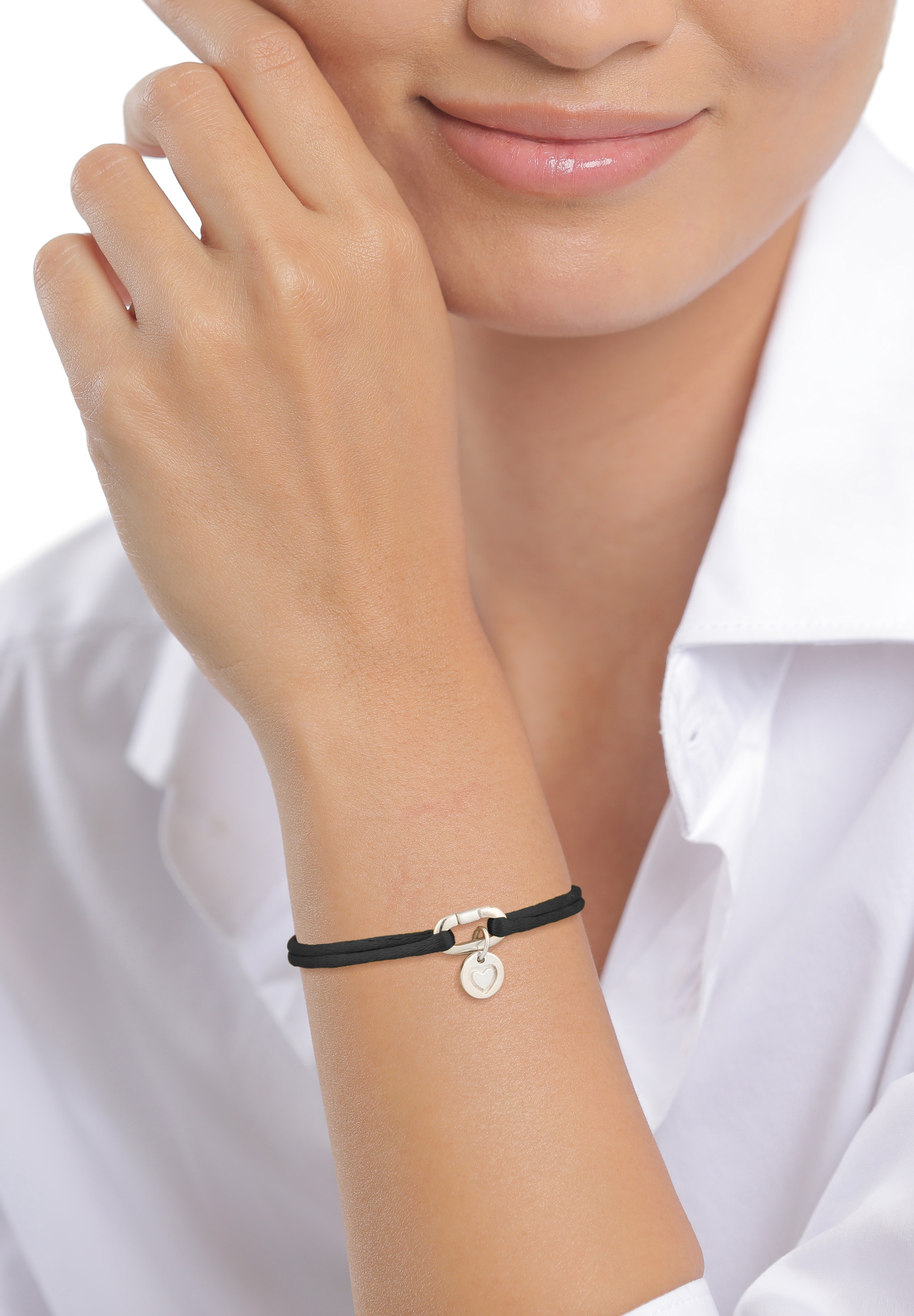 Elli Armkette »Armband Satin Smiling Face 925 Sterling Silber«