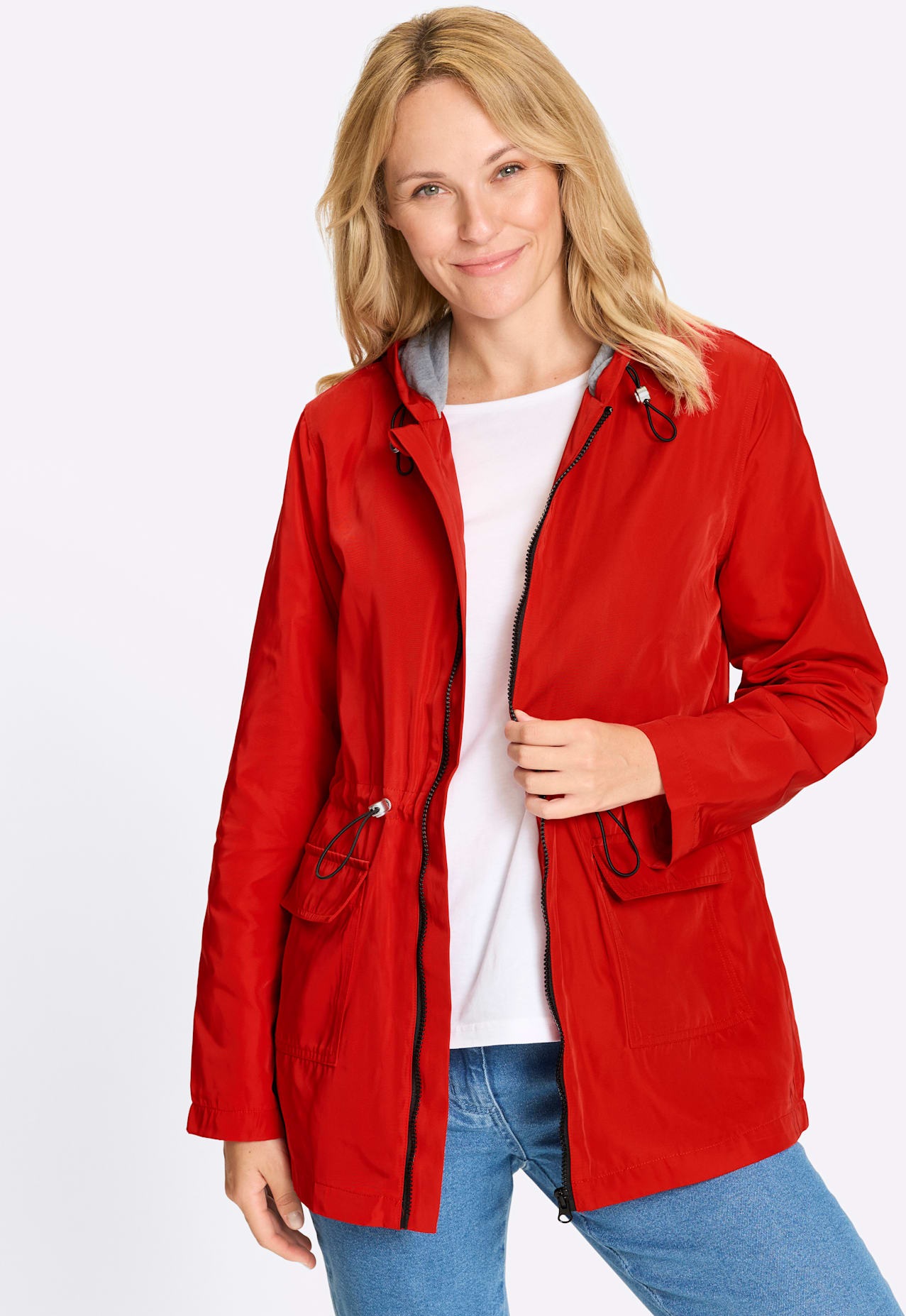 Classic Basics Langjacke mit Kapuze