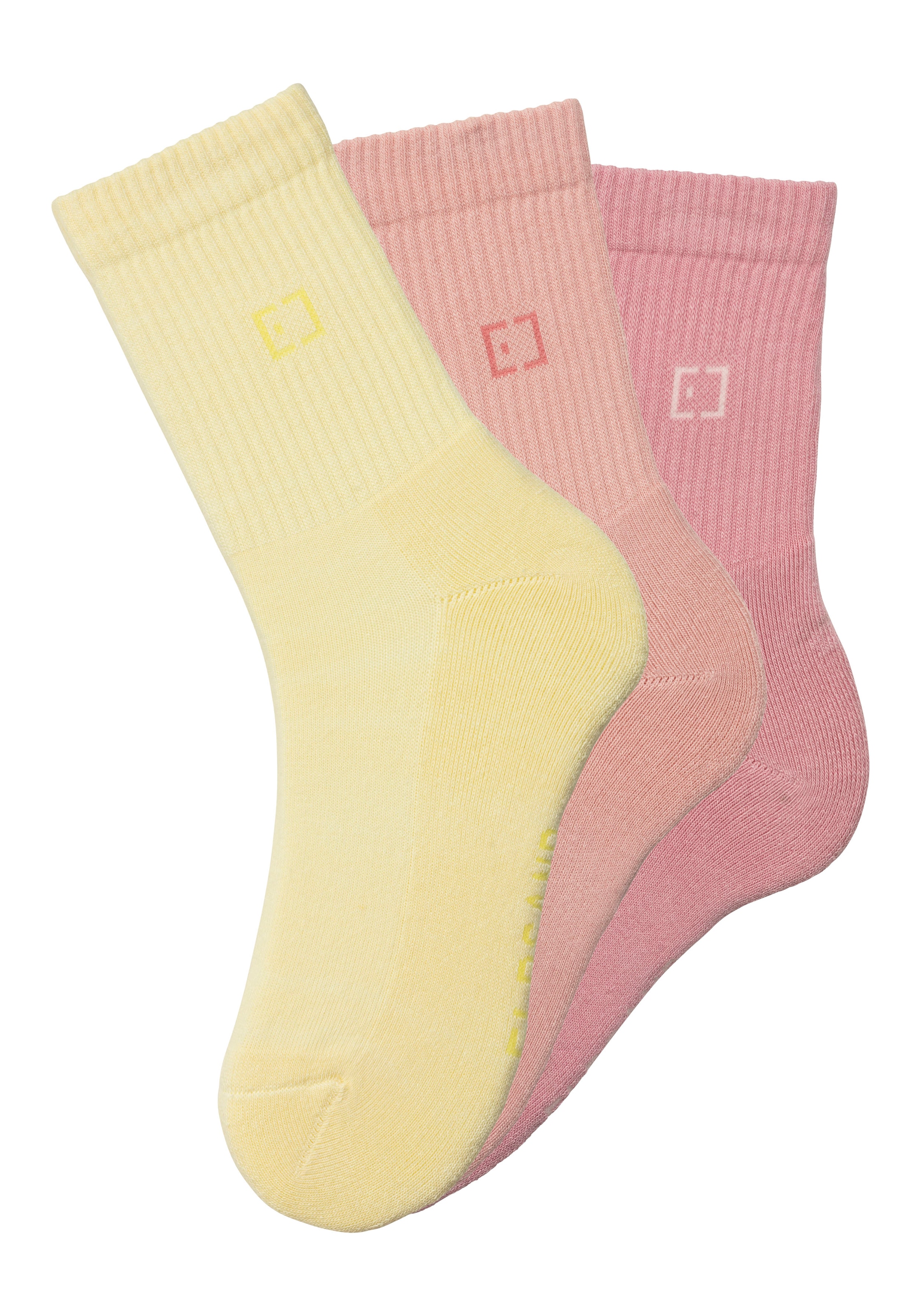 Elbsand Socken, (Packung, 3 Paar), mit Frottee und eingestricktem Markenlogo