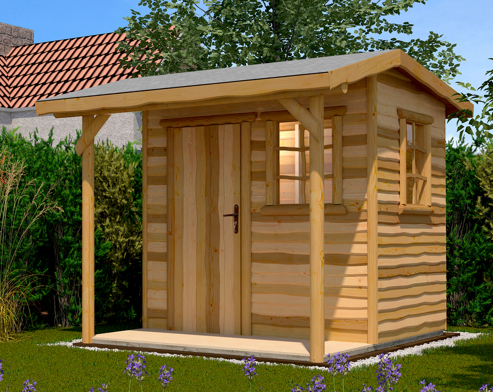 naturbelassenem aus bei Fichtenholz Kiehn-Holz »Brombachsee«, OTTO online Gartenhaus