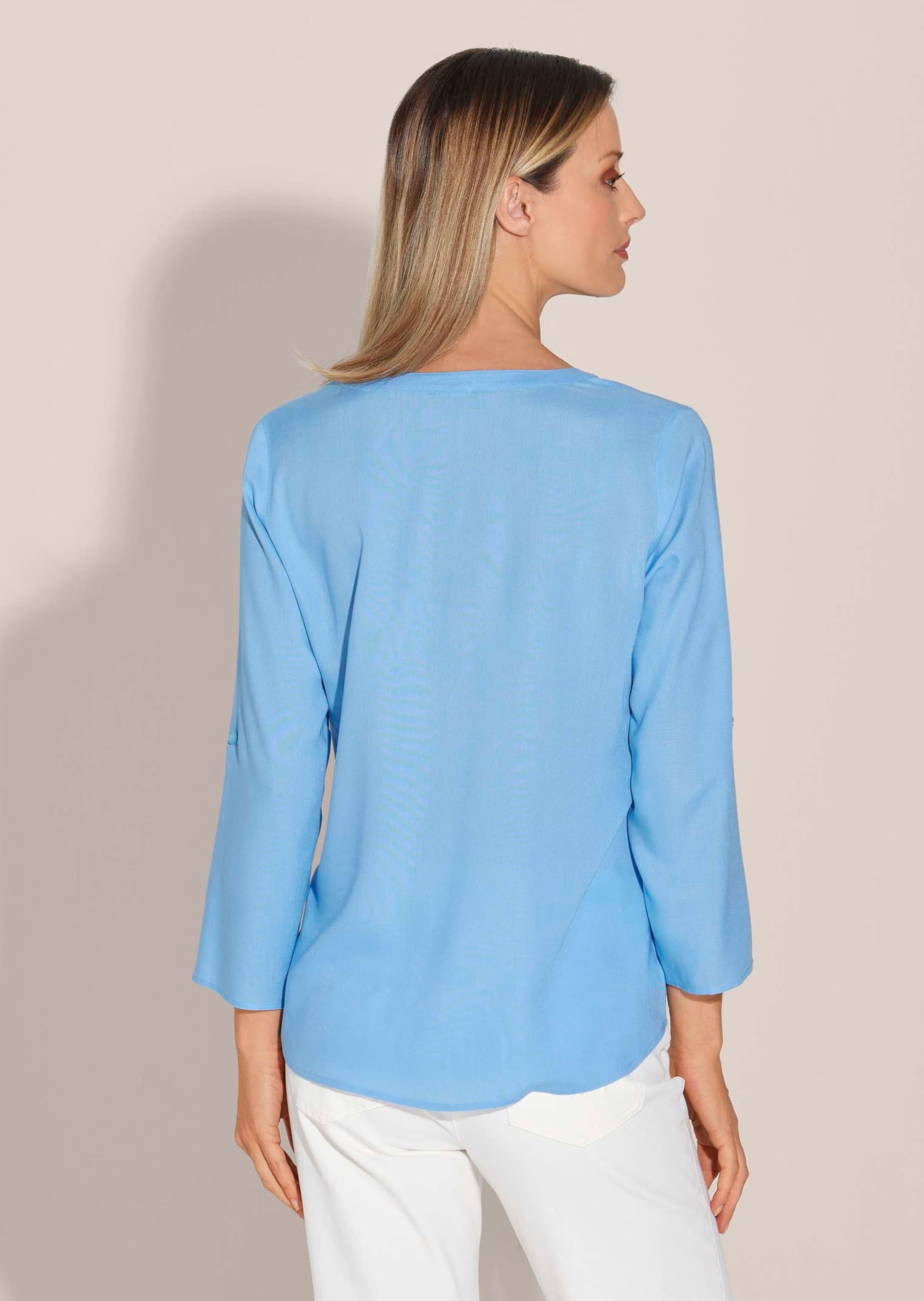 MADELEINE Langarmbluse »Bluse Schlupf-Bluse mit Ärmelriegeln«