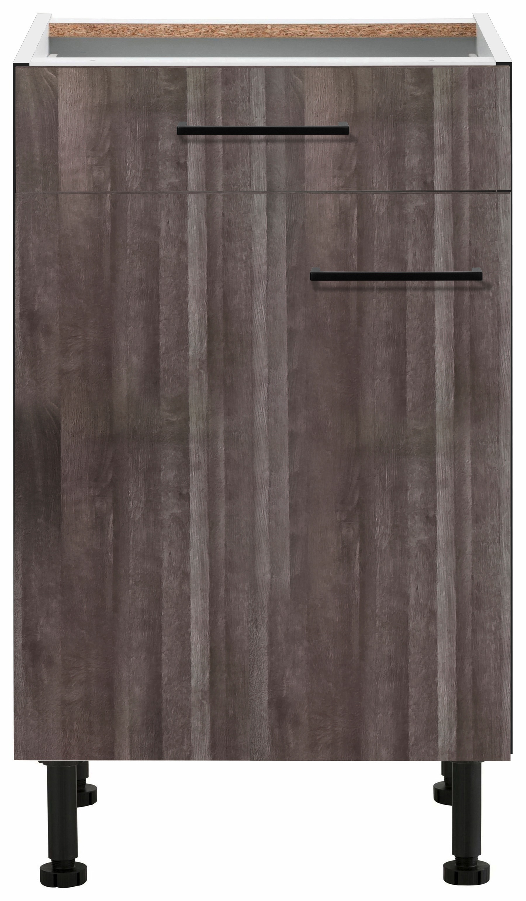 wiho Küchen Unterschrank »Nisos«, 50 cm breit, Soft-Close in Schubkästen, verstellbare Füße, ohne Platte