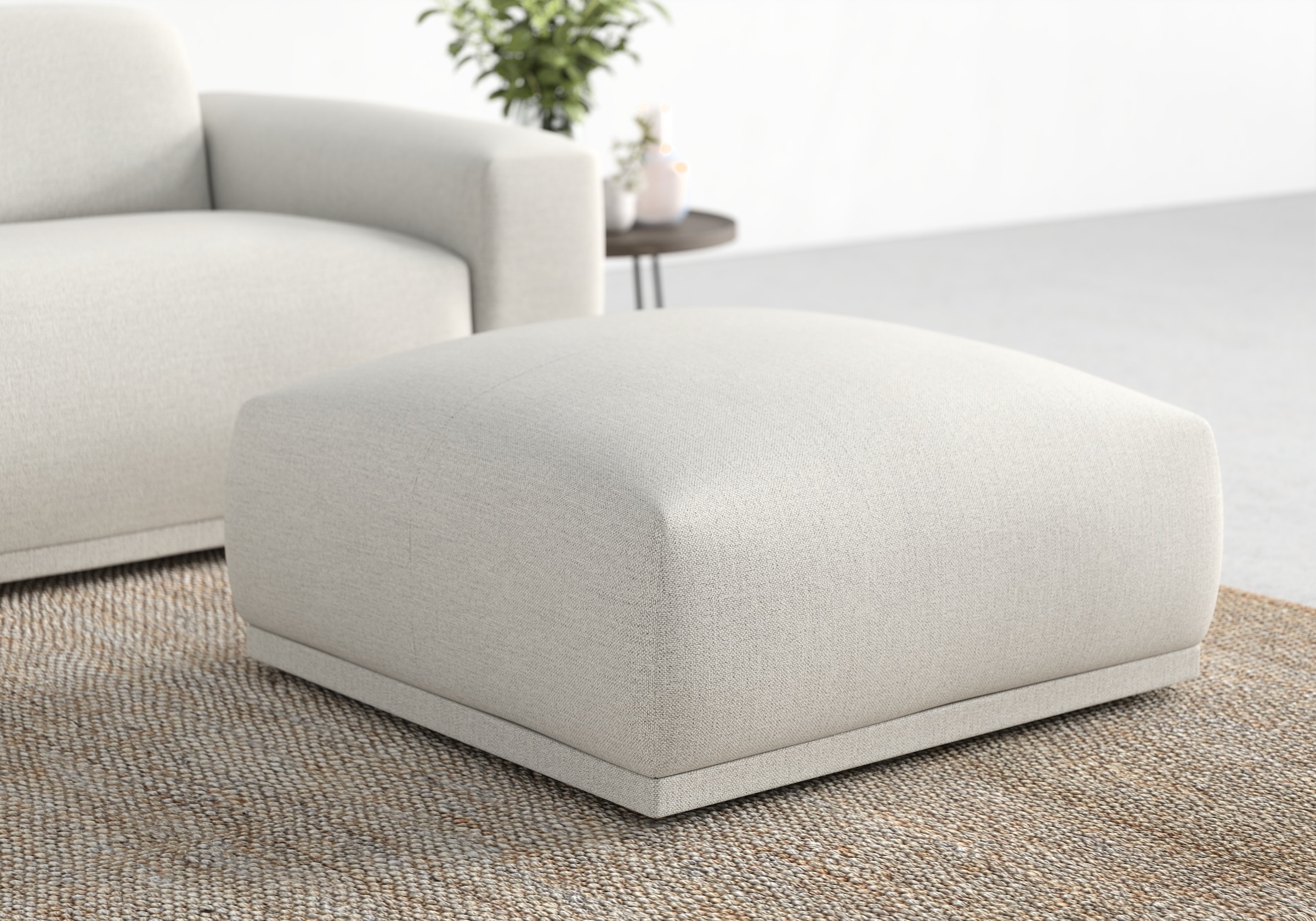 TRENDMANUFAKTUR Hocker »Braga, mit hochwertigem Kaltschaum, quadratisch, in Cord erhältlich«, (1 St.), moderner Polsterhocker, 85/42/85 cm (B/H/T)
