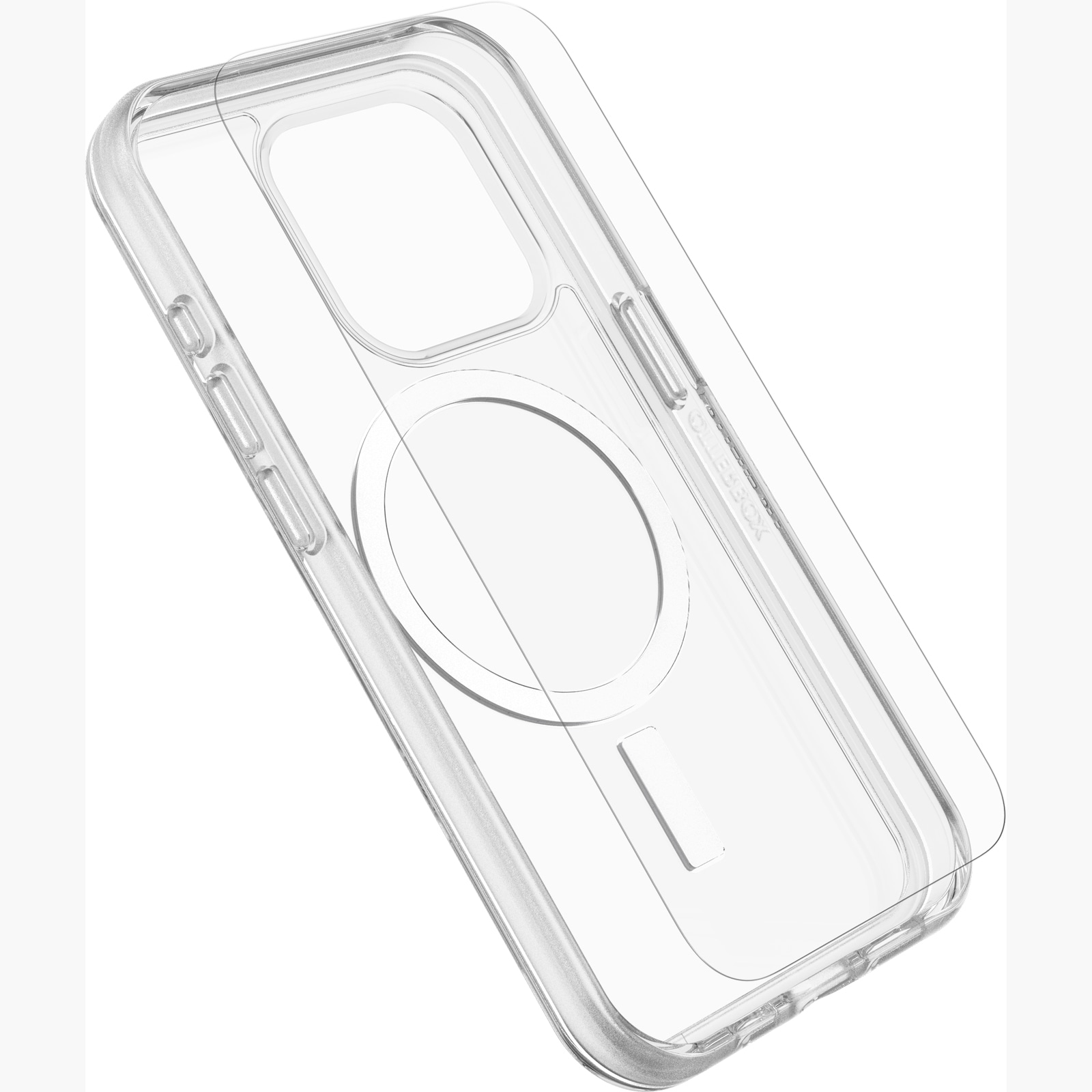 Otterbox Backcover »Symmetry Hülle Apple iPhone 15 Pro, MagSafe inkl Schutzglas«, Apple iPhone 15 Pro, 3x getestet nach Militärstandard und Premium Glass Displayschutz