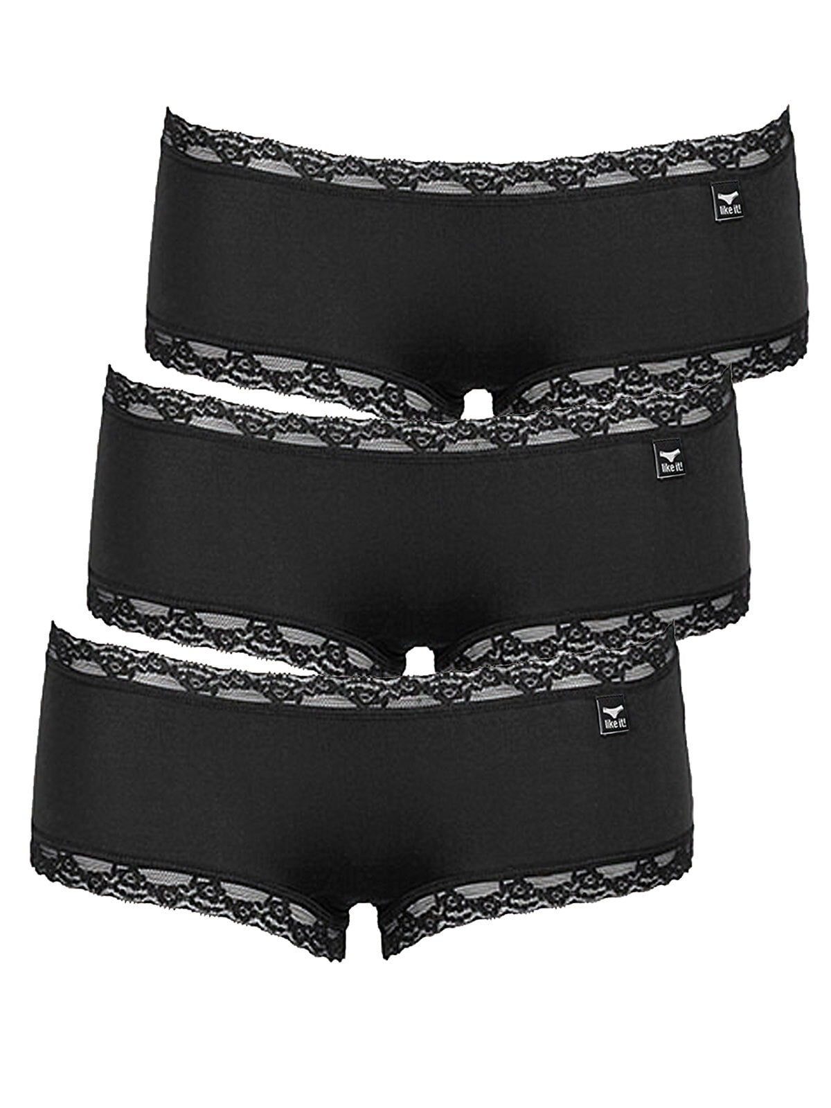 like it! Panty »3er Pack Damen Panty Olivia«, (Spar-Pack, 3 Stück St.)