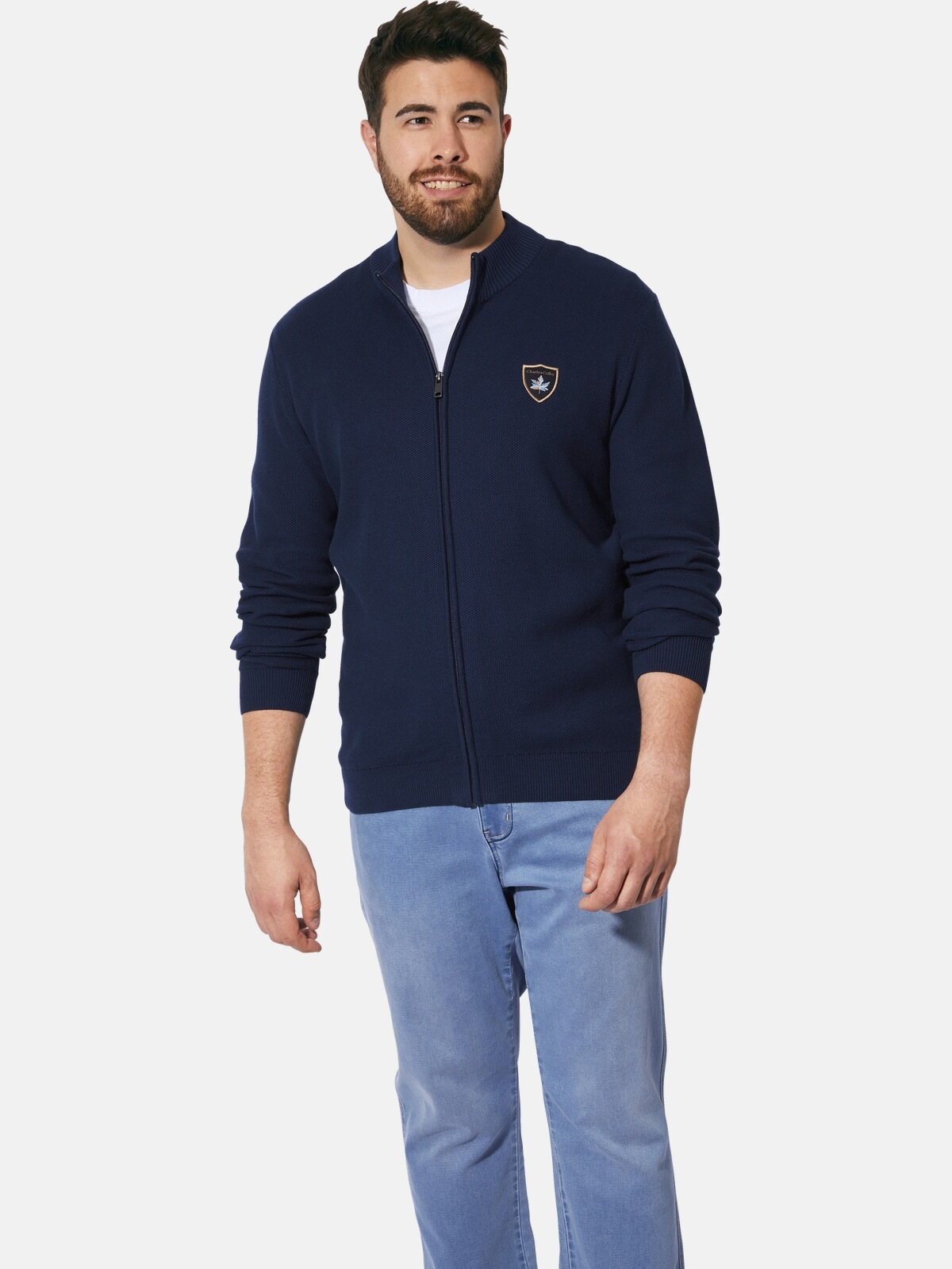 Charles Colby Strickjacke »Strickjacke DUKE THALARIC«, mit elastischem Saumbund