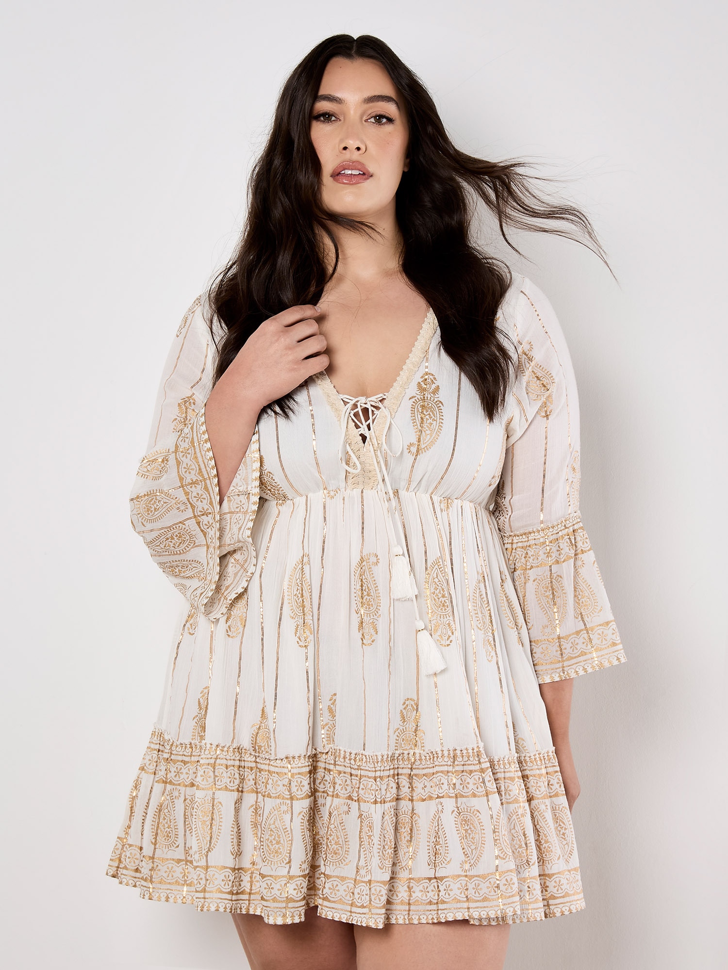 Apricot Minikleid »Minikleid« im Boho-Style